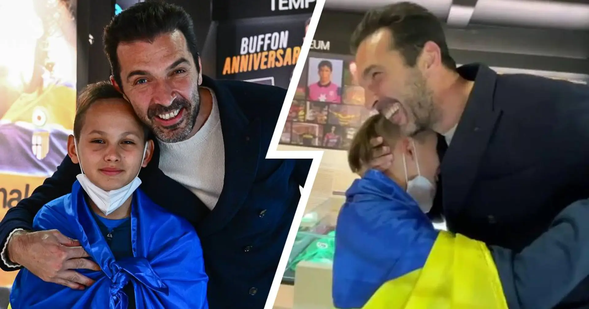 Bellissimo gesto di Buffon: la leggenda della Juve realizza il sogno di Vlad, bimbo in fuga dalla Guerra in Ucraina