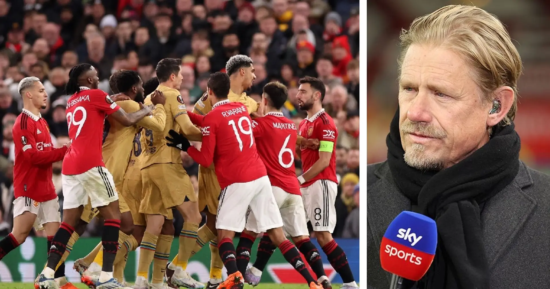 'Needs to get a grip': Peter Schmeichel blasts 'stupid' Man United player in Barcelona win
