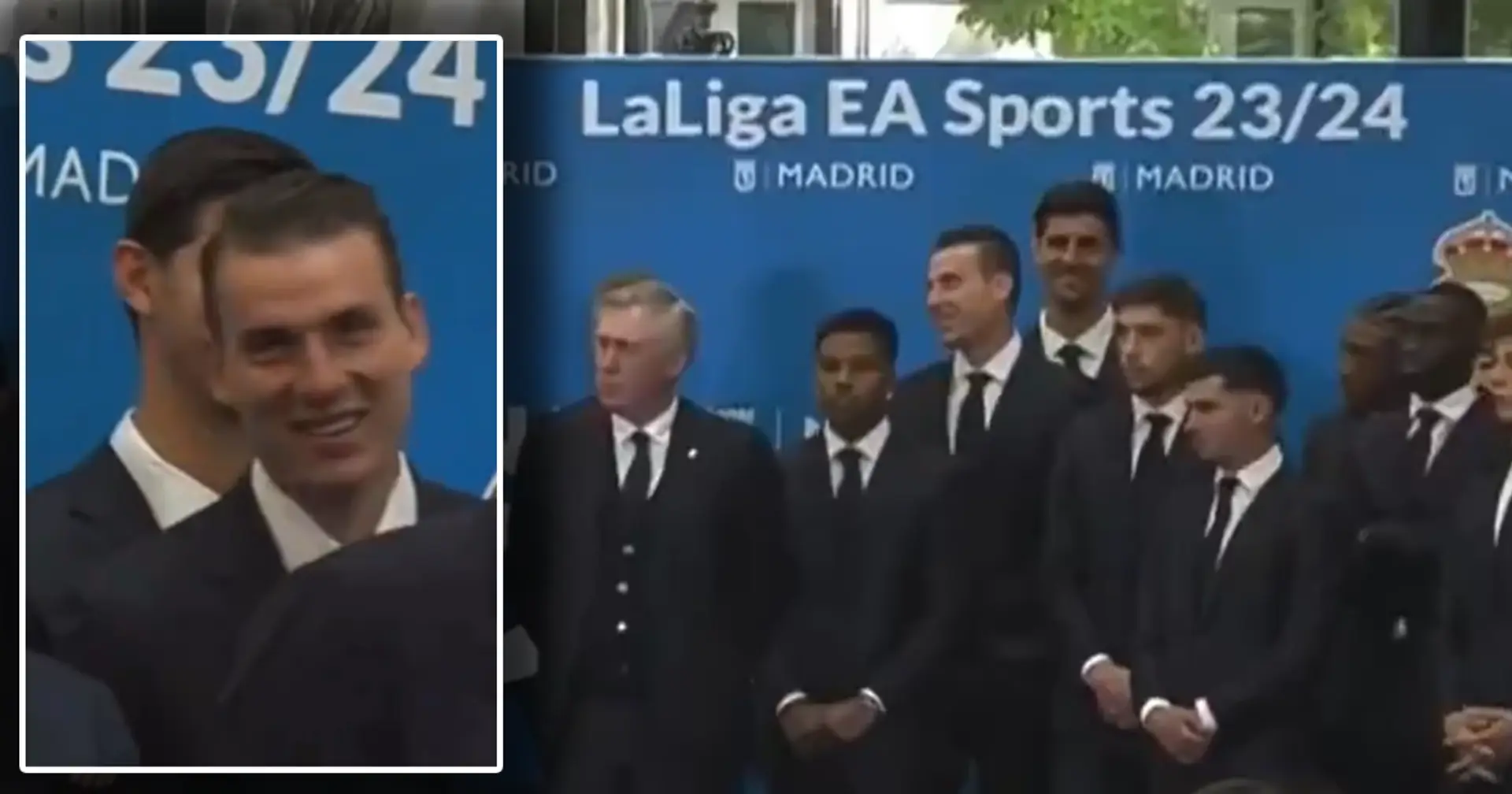 "A rare sight": Lunin could not hold back a laugh at the La Liga award ceremony