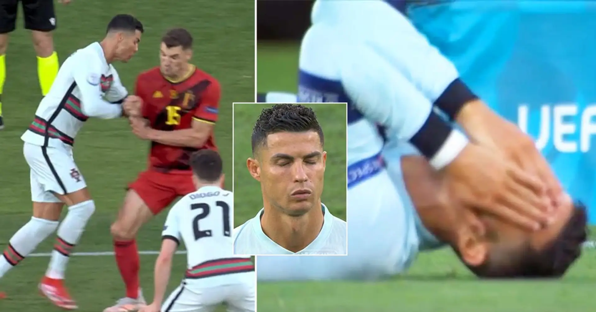 Thomas Meunier lleva al suelo a Cristiano Ronaldo sin ni siquiera levantar la mano
