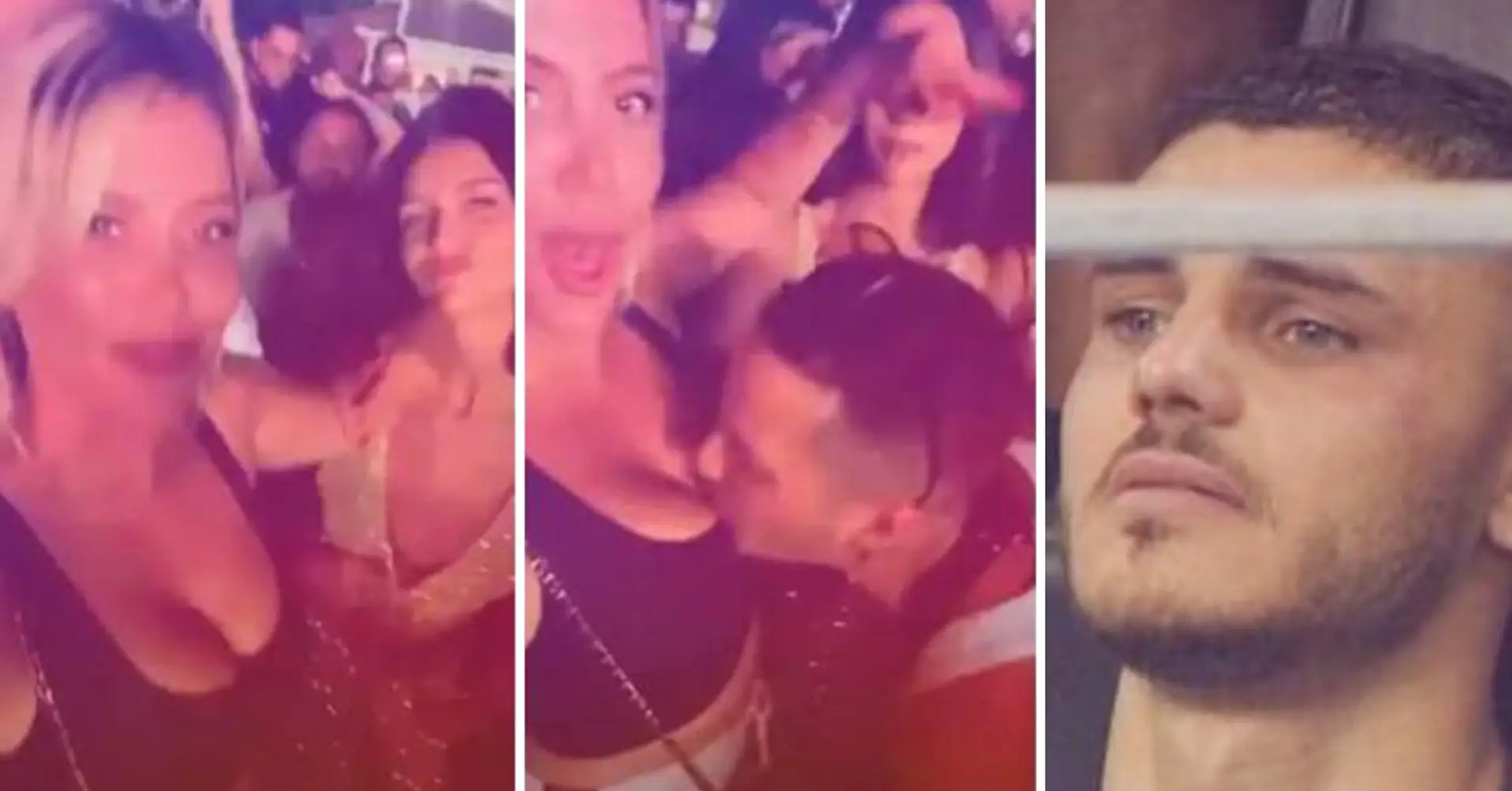 A man kisses Wanda Nara on the chest and it’s surely NOT Mauro Icardi