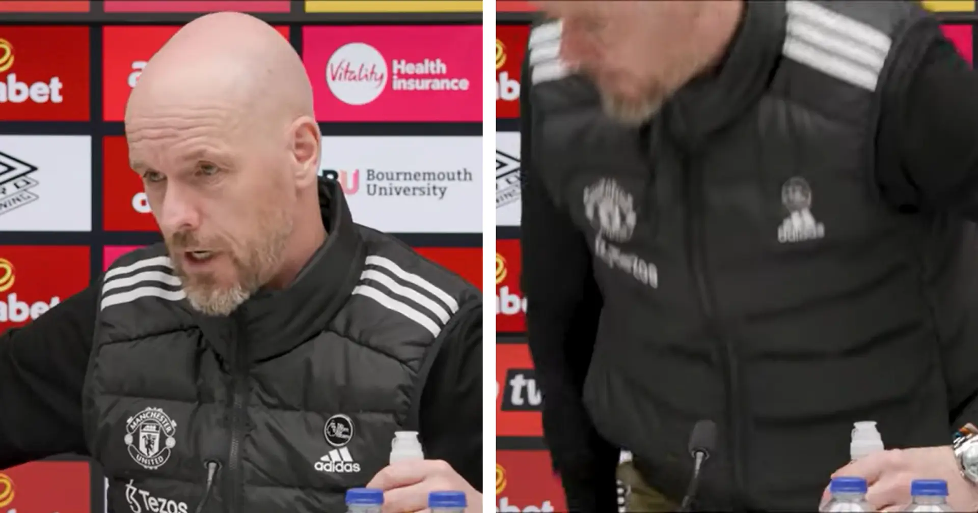 Erik ten Hag walks out of press conference after question about potential worst season finish in Man United history