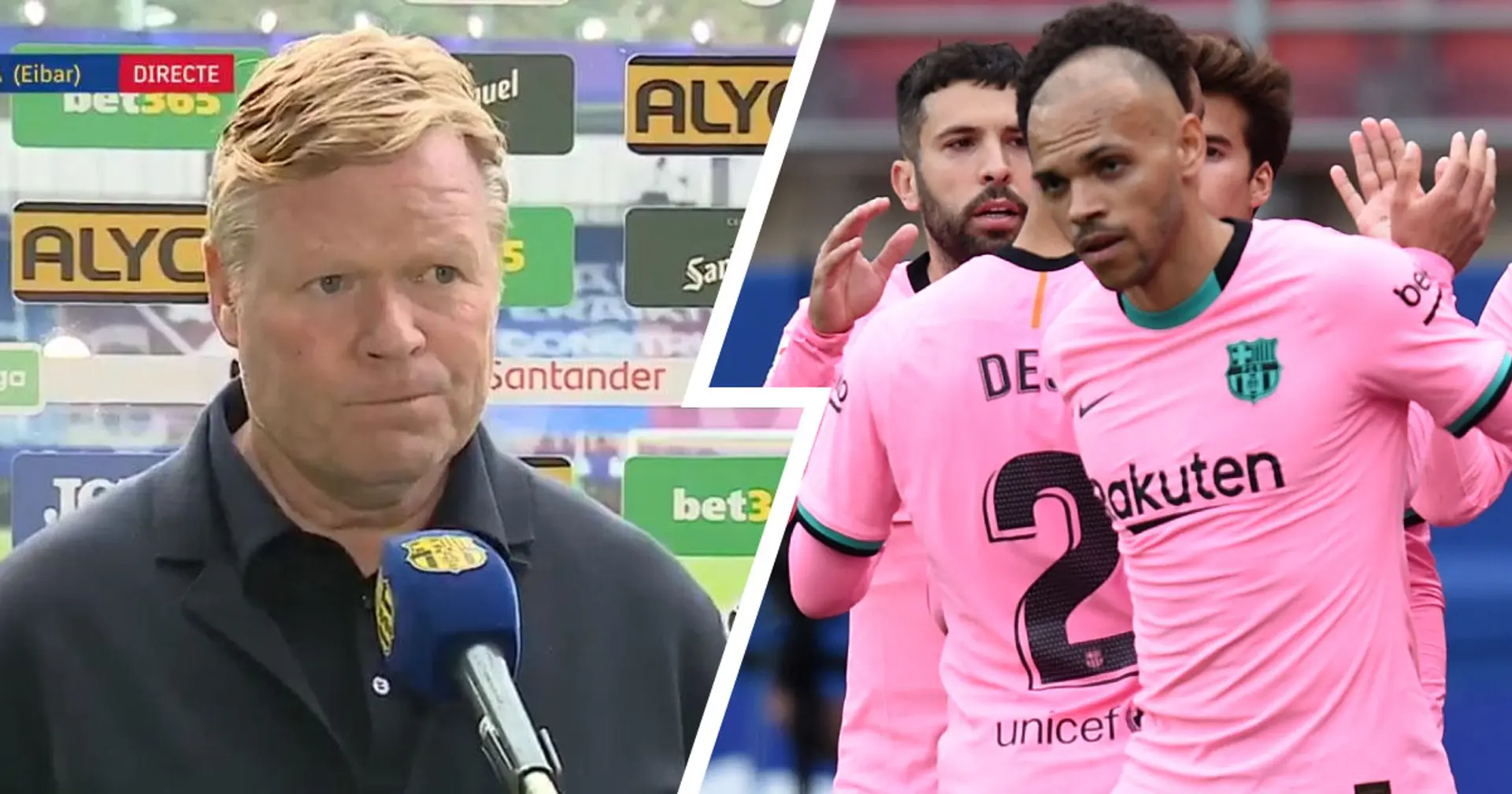 Barca players 'surprised and hurt' by Koeman's words regarding poor squad level