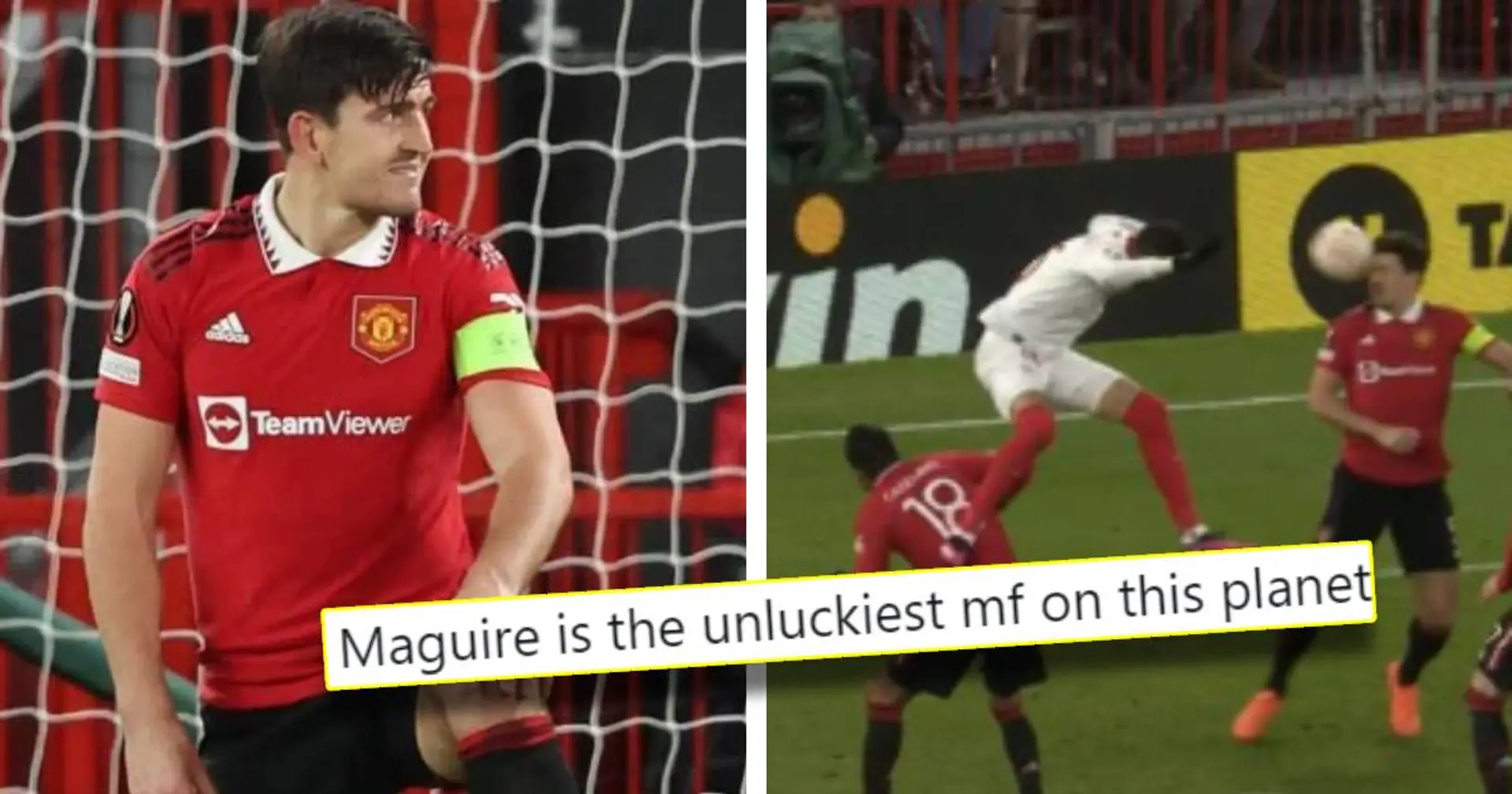 'Not his fault': Some Man United fans defend Maguire from trolls after Sevilla own goal