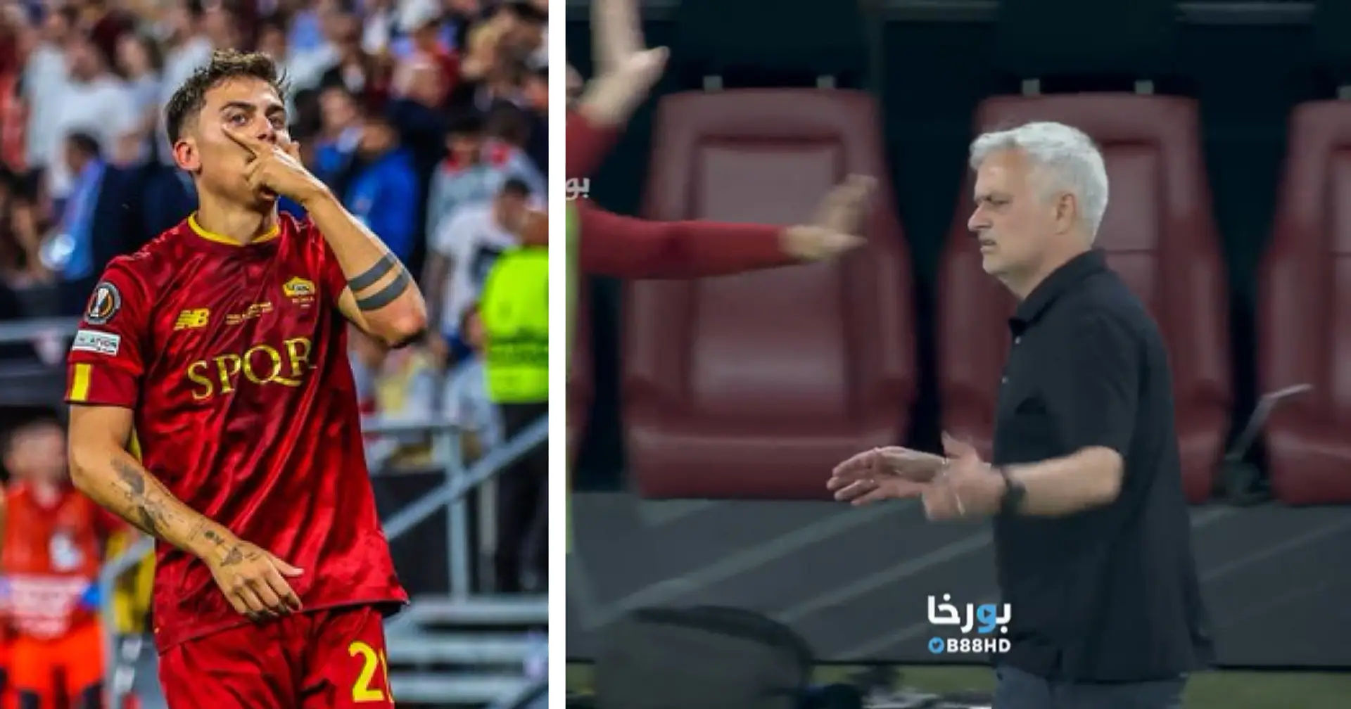 Jose Mourinho's reaction to AS Roma goal in European final spotted - he's already done it before