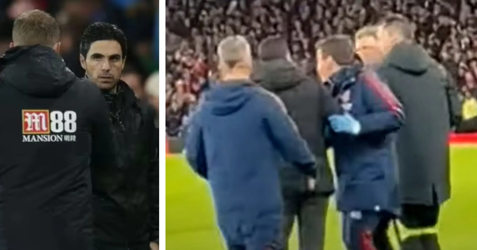 Caught on camera: Mikel Arteta and Eddie Howe fight on touchline during Newcastle draw