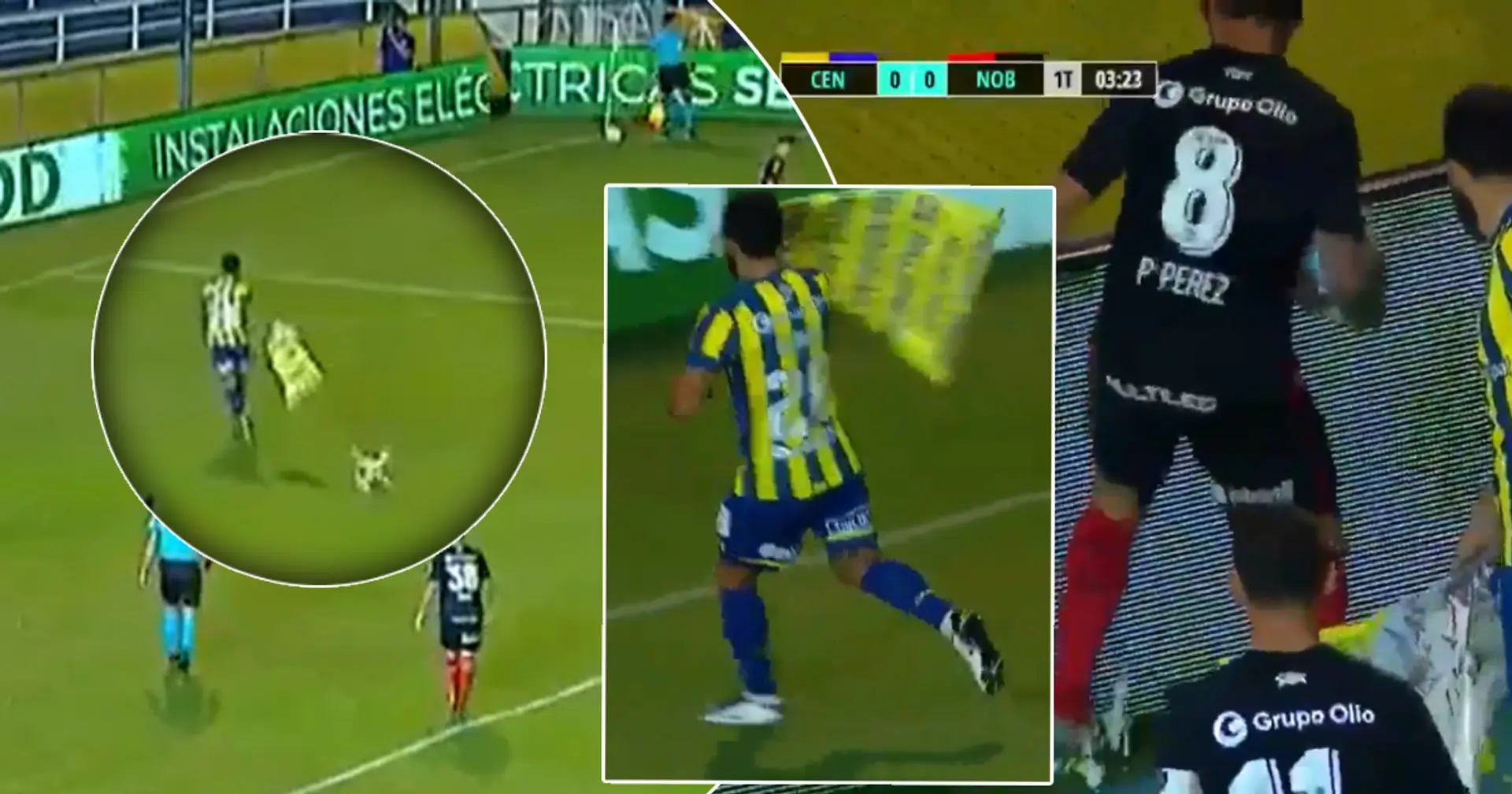 Newell's player squishes drone that carries mocking message, rival player helps him