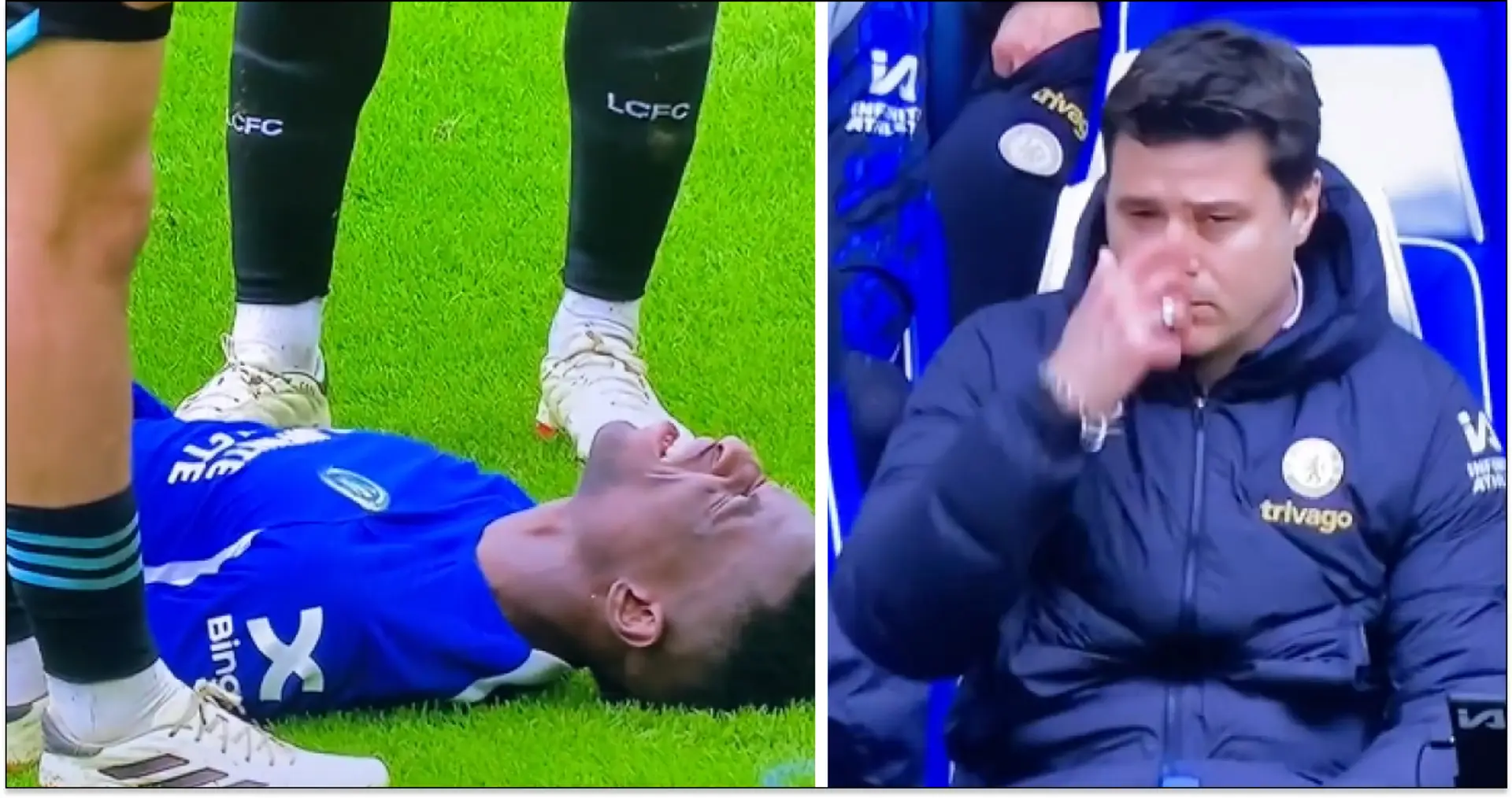 Spotted: Pochettino crosses himself after Jackson injury scare
