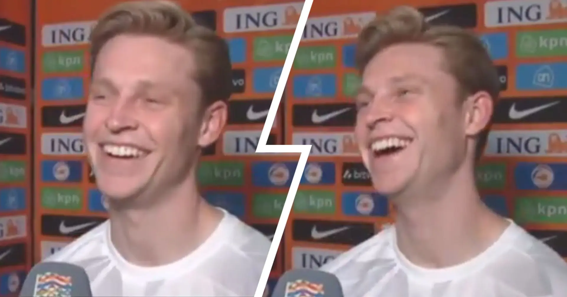 Frenkie de Jong laughs when asked quirky question on United move - gives very short answer