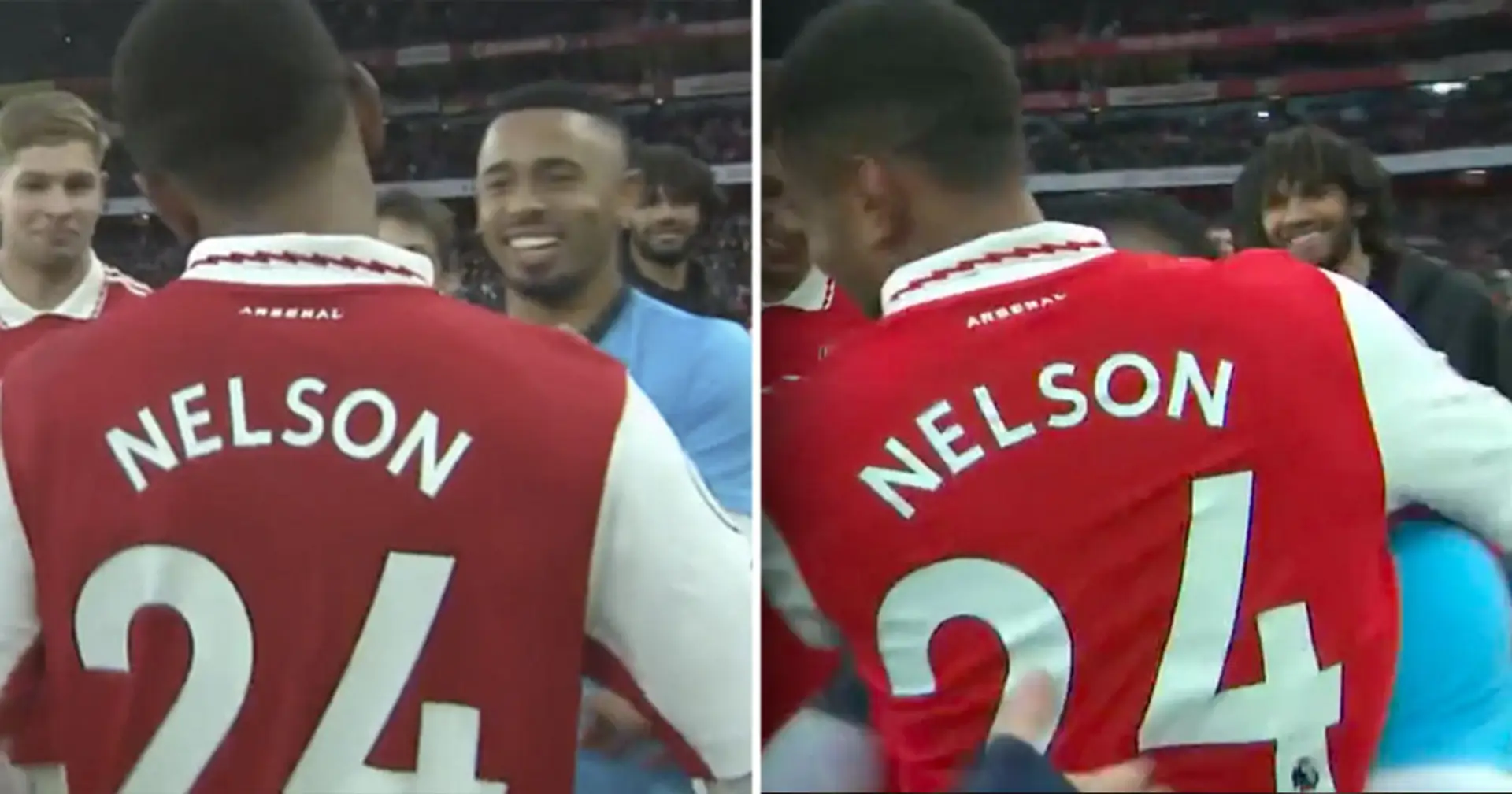Gabriel Jesus' reaction to Nelson's winner v Bournemouth caught on camera
