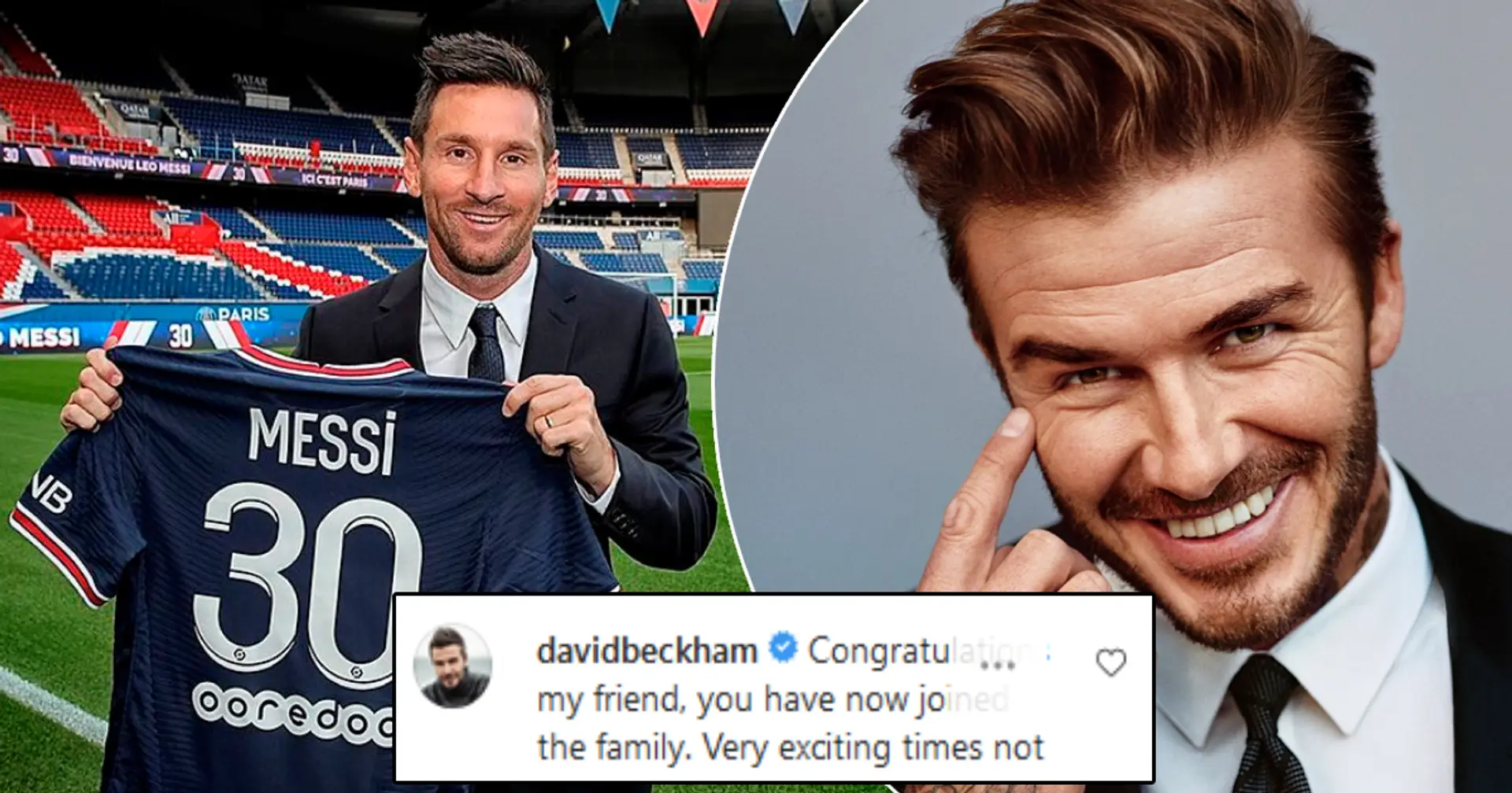 "Une période passionnante pour la France": Beckham mène le cortège de légendes et de stars accueillant Messi au PSG sur Instagram