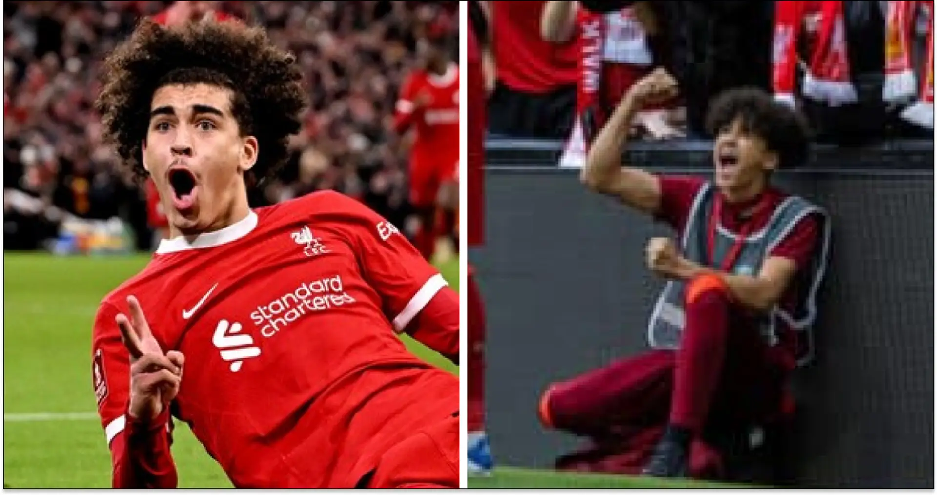 Jayden Danns picture celebrating Liverpool goal as Anfield ball boy goes viral after youngster opens Reds account