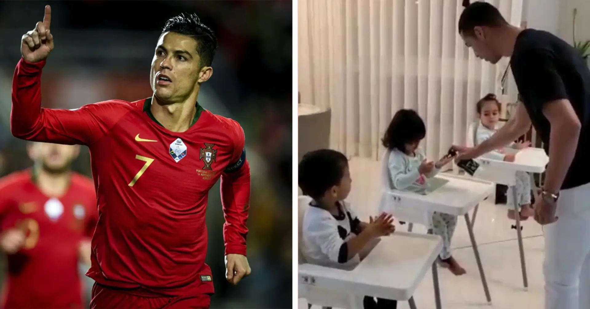 Cristiano Ronaldo teaches his children how to wash hands in cute video