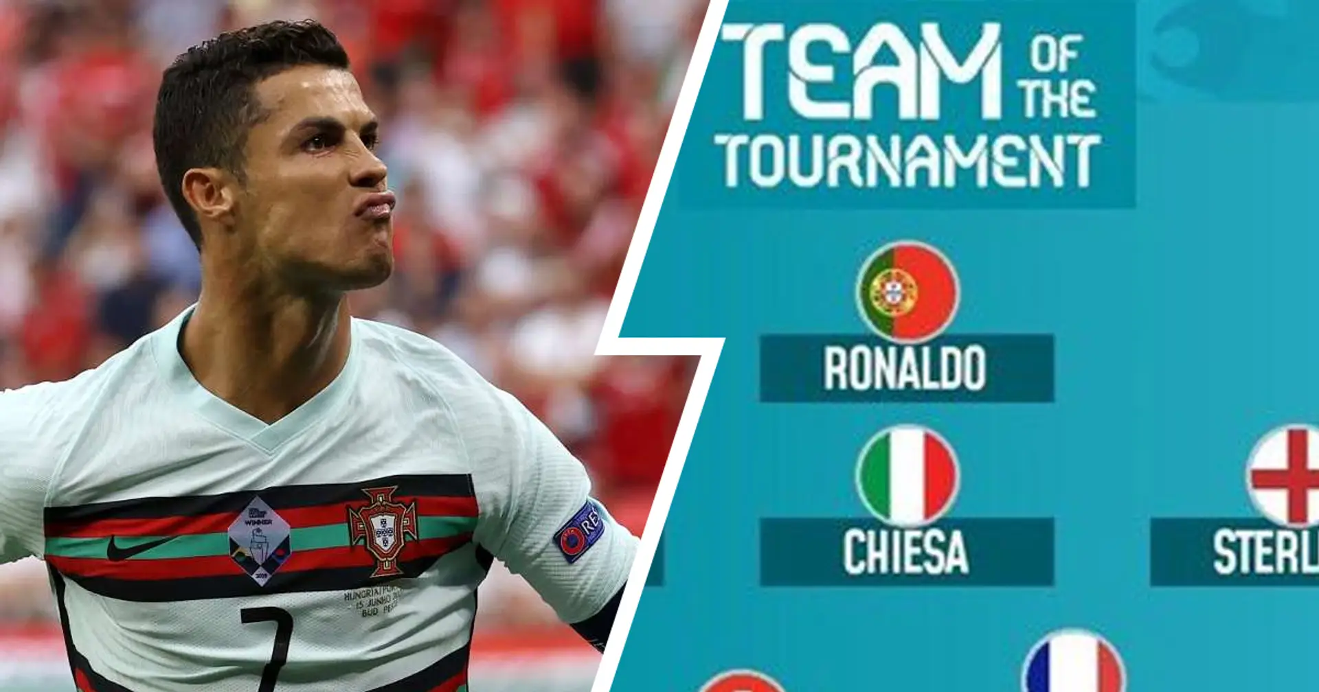 Cristiano Ronaldo fait partie de l'équipe du tournoi de l'Euro 2020