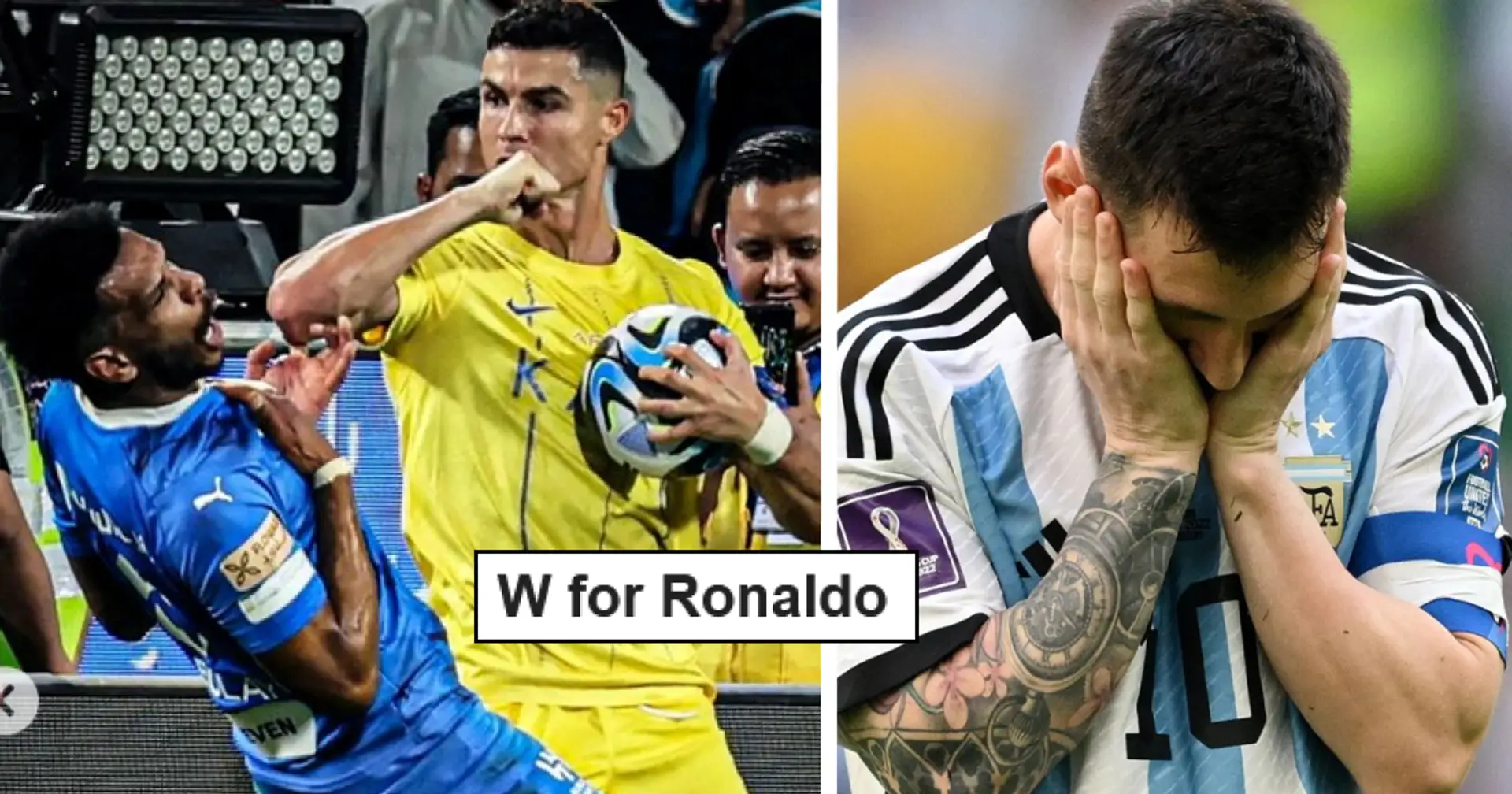Warum die Messi-Fans Ronaldo unterstützen, der einen saudischen Spieler mit dem Ellbogen schlug und dafür Rot sah