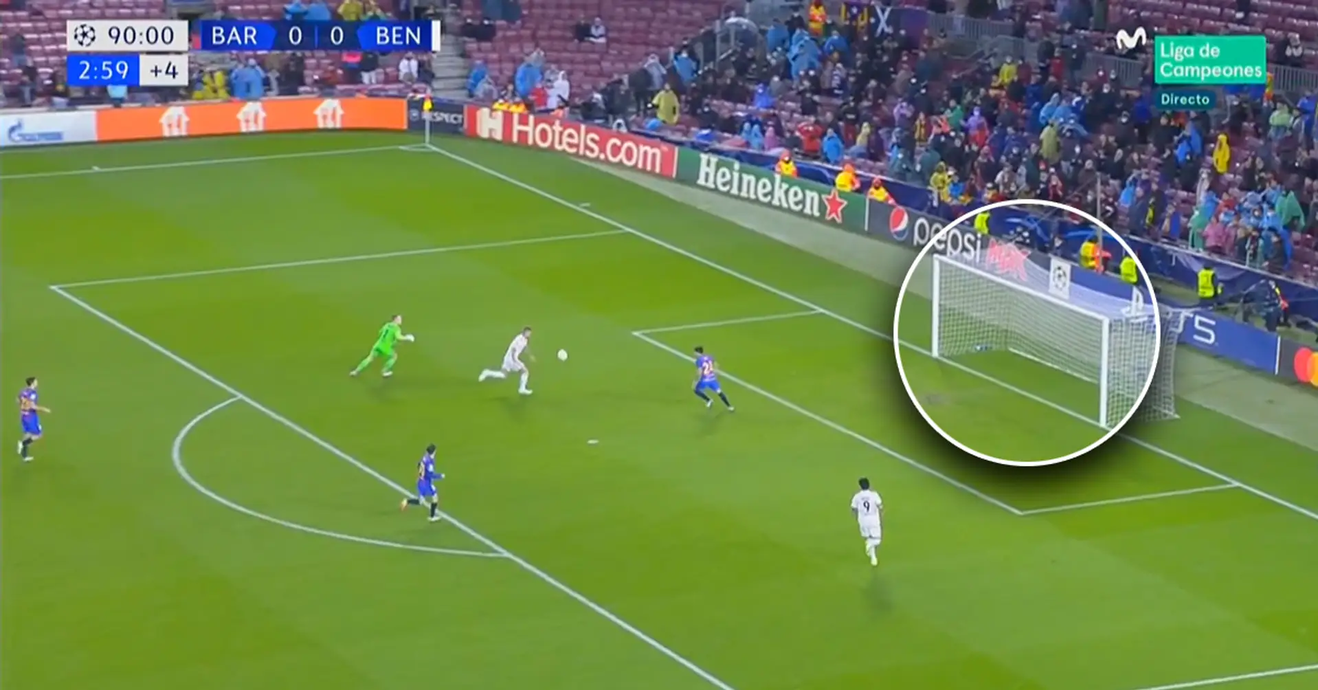 WHAT? Benfica striker’s shocking miss vs FC Barcelona in the last minutes of the match