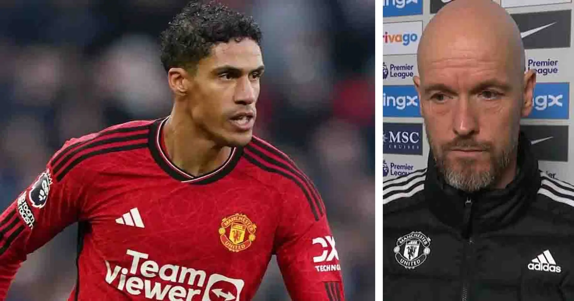 Ten Hag: 'Don't know if Varane and Evans will play against Liverpool'