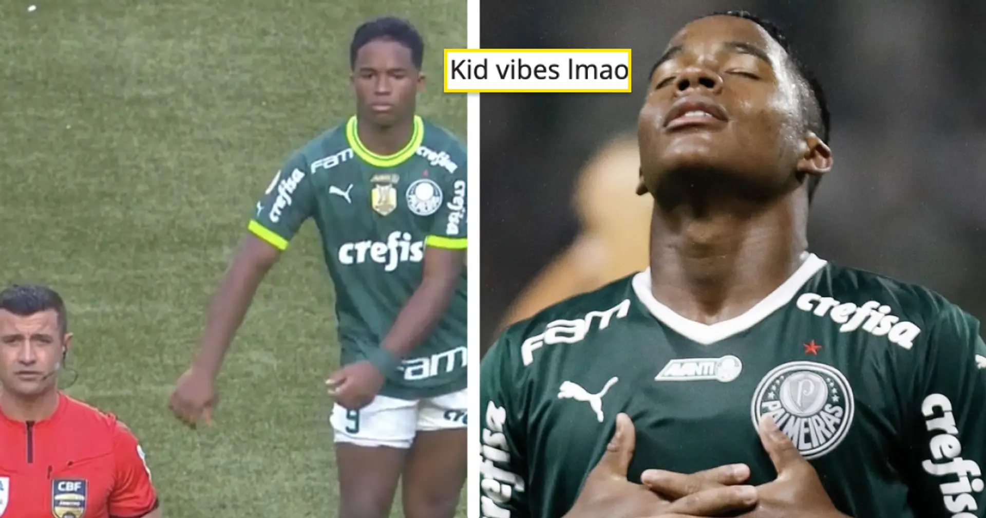 Endrick spotted dancing during Palmeiras game – there's one more weird thing he does in matches