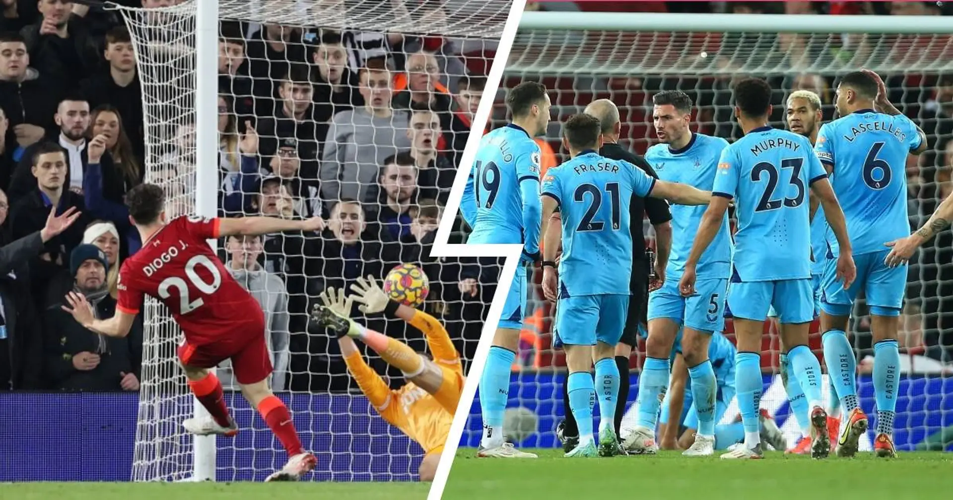 'The game should have been stopped': Newcastle boss Howe complains against 'unjust' Liverpool goal