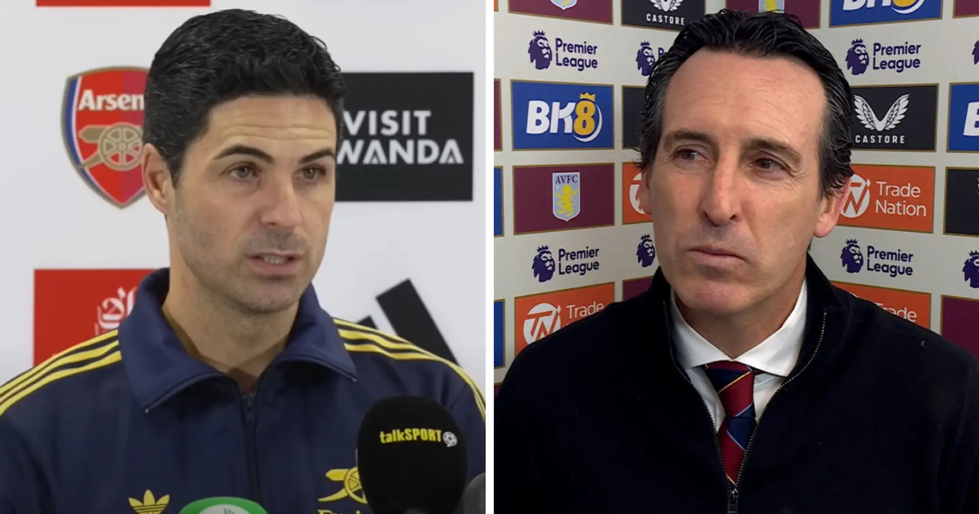 'Players between the lines': Mikel Arteta explains why Aston Villa play so well tactically