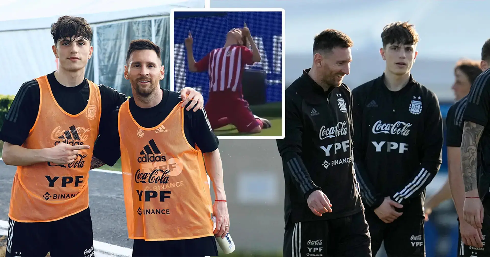Alejandro Garnacho imitó la icónica celebración de Messi cuando era niño, ahora entrena junto a Leo para Argentina
