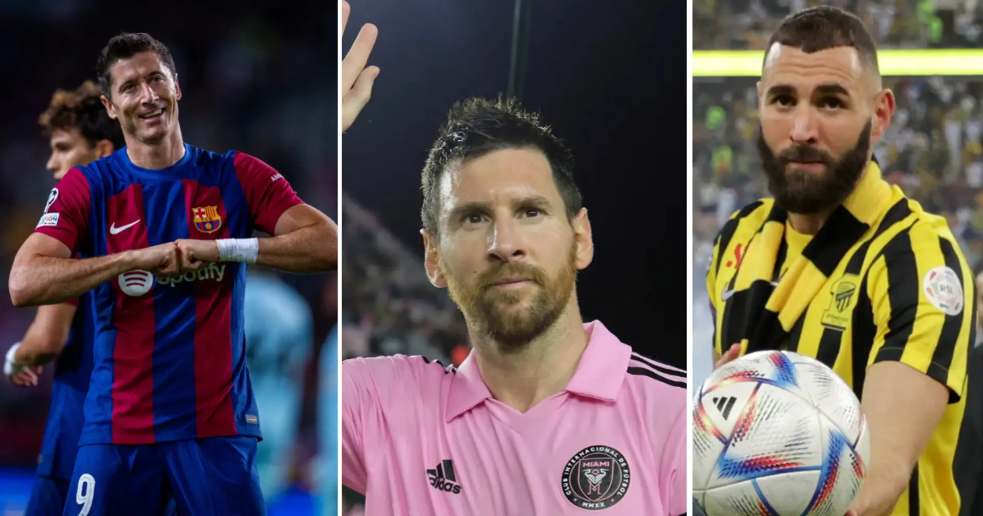 Leo Messi ist laut Transfermarkt der teuerste Spieler über 34, Karim Benzema und Cristiano Ronaldo teilen sich Platz 3