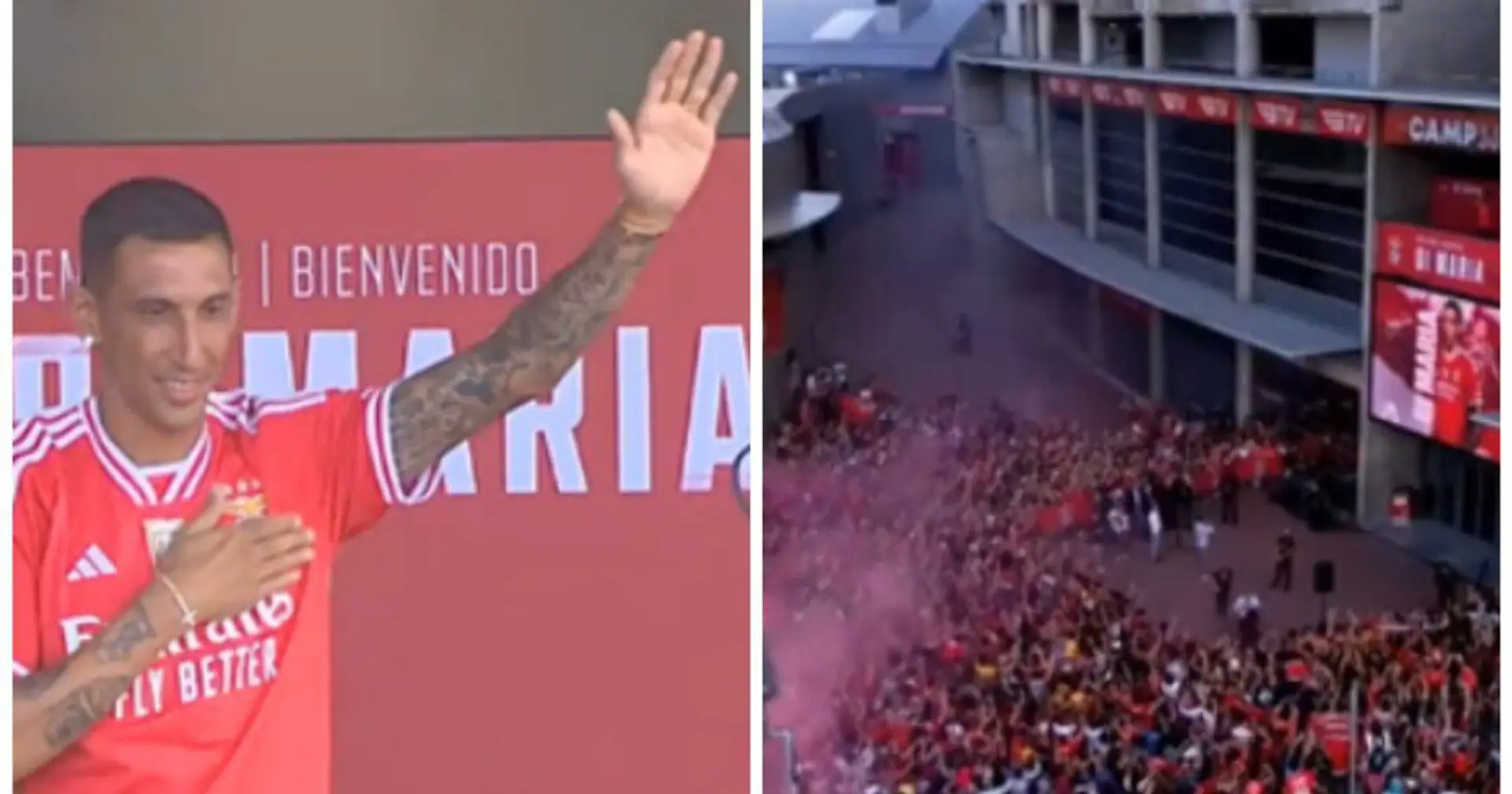 📹 Angel Di Maria kehrt zu Benfica zurück. Er wurde von den Fans lautstark begrüßt