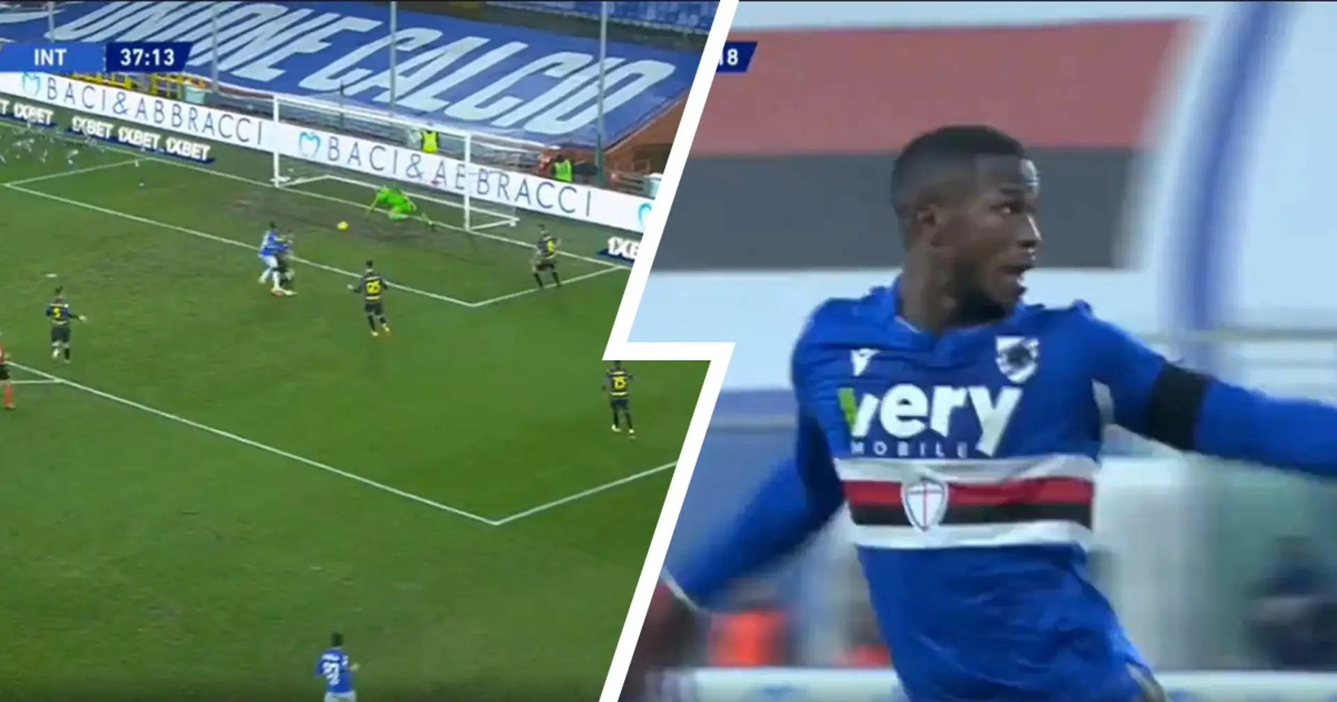 L'ex Inter Keità fa gol ed esulta: l'attaccante della Sampdoria ha dimenticato in fretta i colori nerazzurri