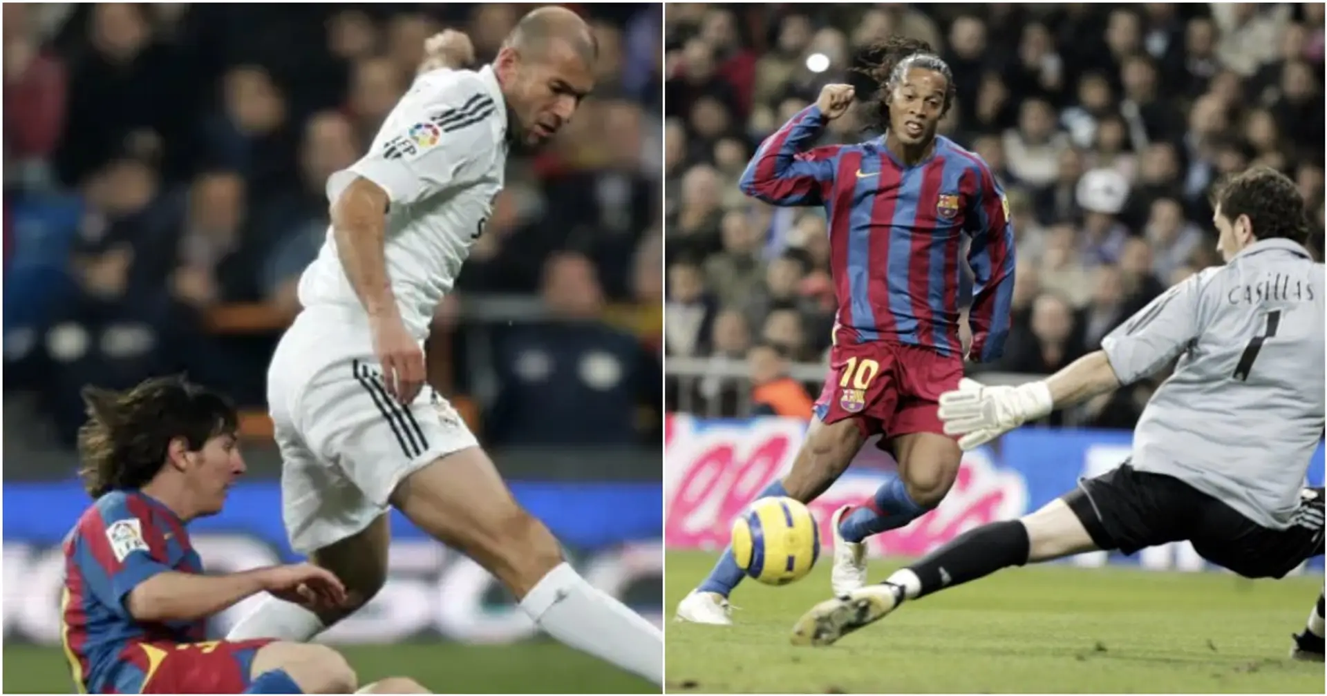 La seule fois où Zidane et Messi se sont rencontrés sur le terrain – Ronaldinho était imparable ce jour-là