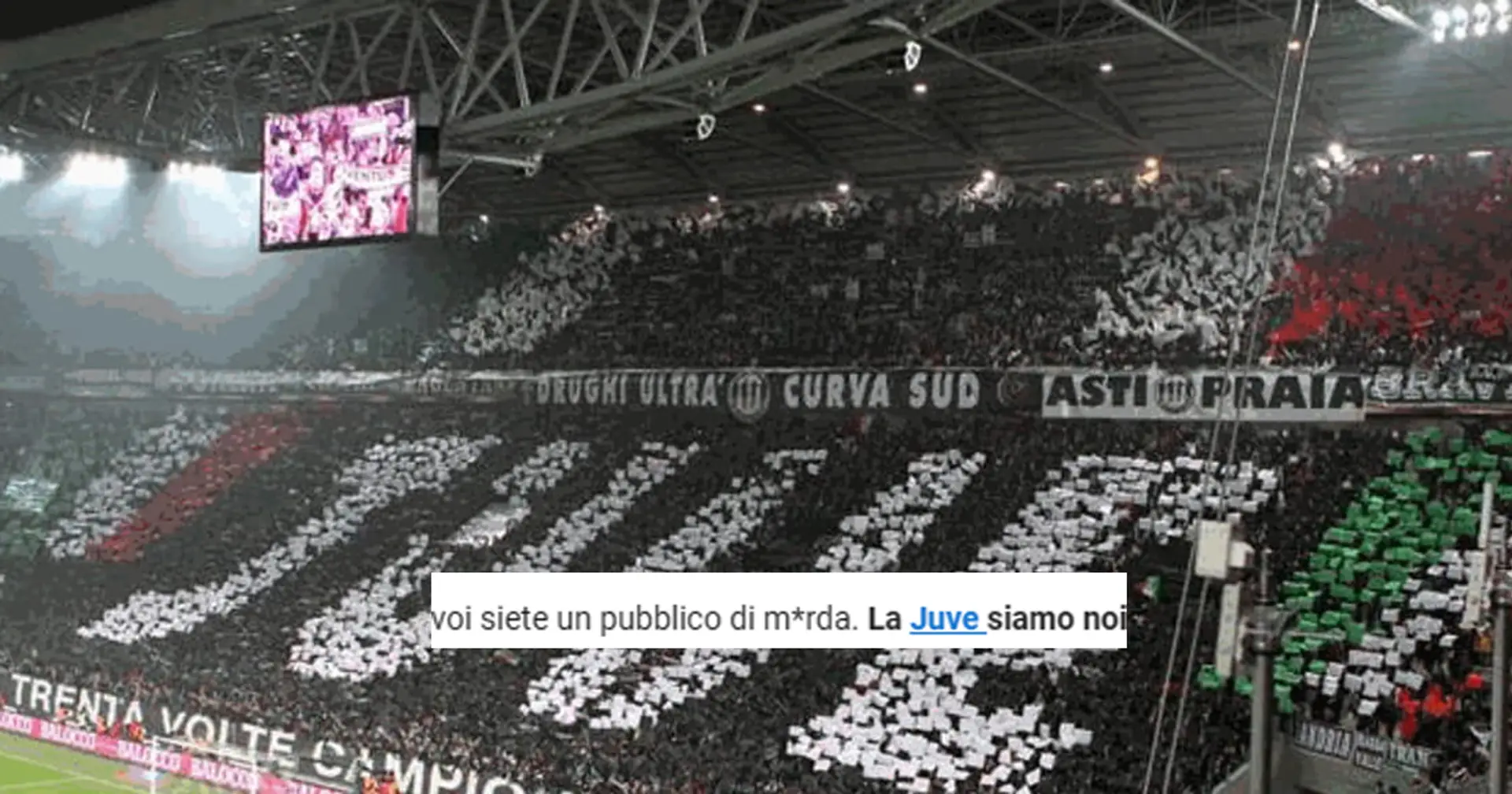 "Siete un pubblico di m*rda, la Juve siamo NOI": la tifoseria bianconera si spacca in due nel match contro il Genoa