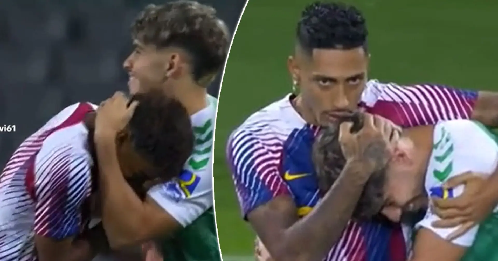 Spotted: Abde’s sweet interaction with five Barca players in Real Betis clash
