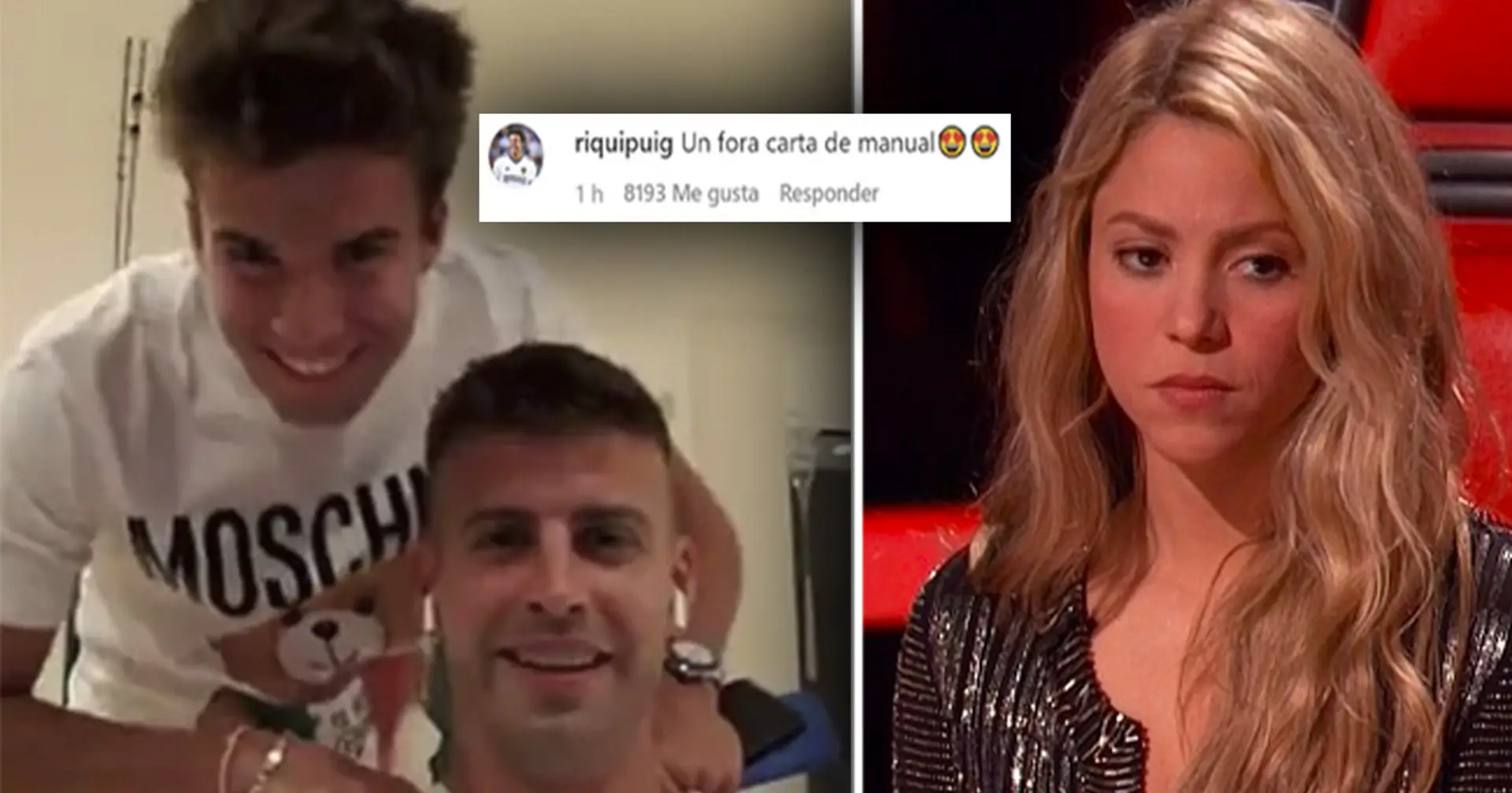 Riqui Puig trolle apparemment Shakira au milieu de la photo de la petite amie de Piqué