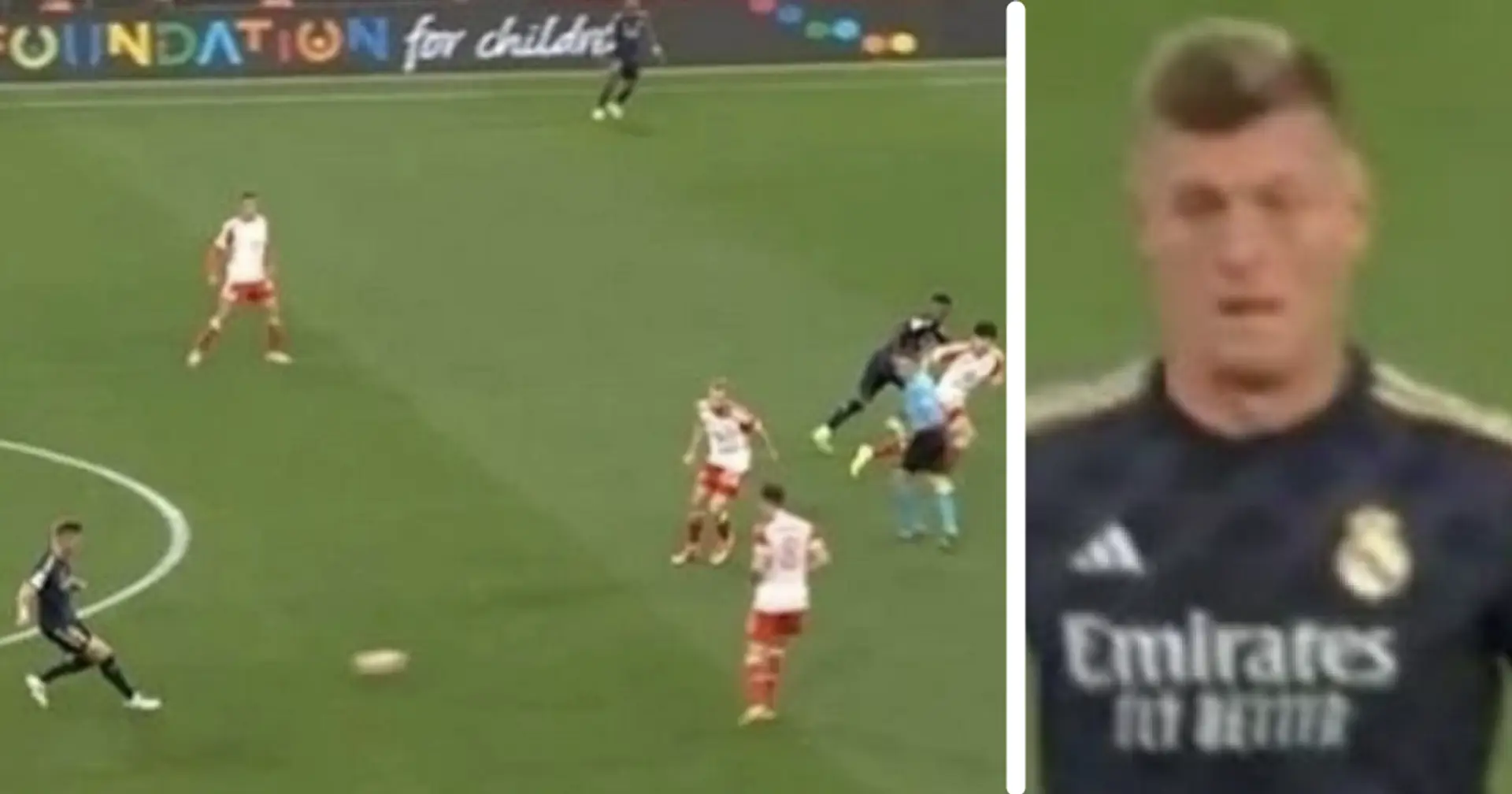 Un gesto que hizo Toni Kroos antes de preparar el gol de Vini Jr contra el Bayern: le encanta