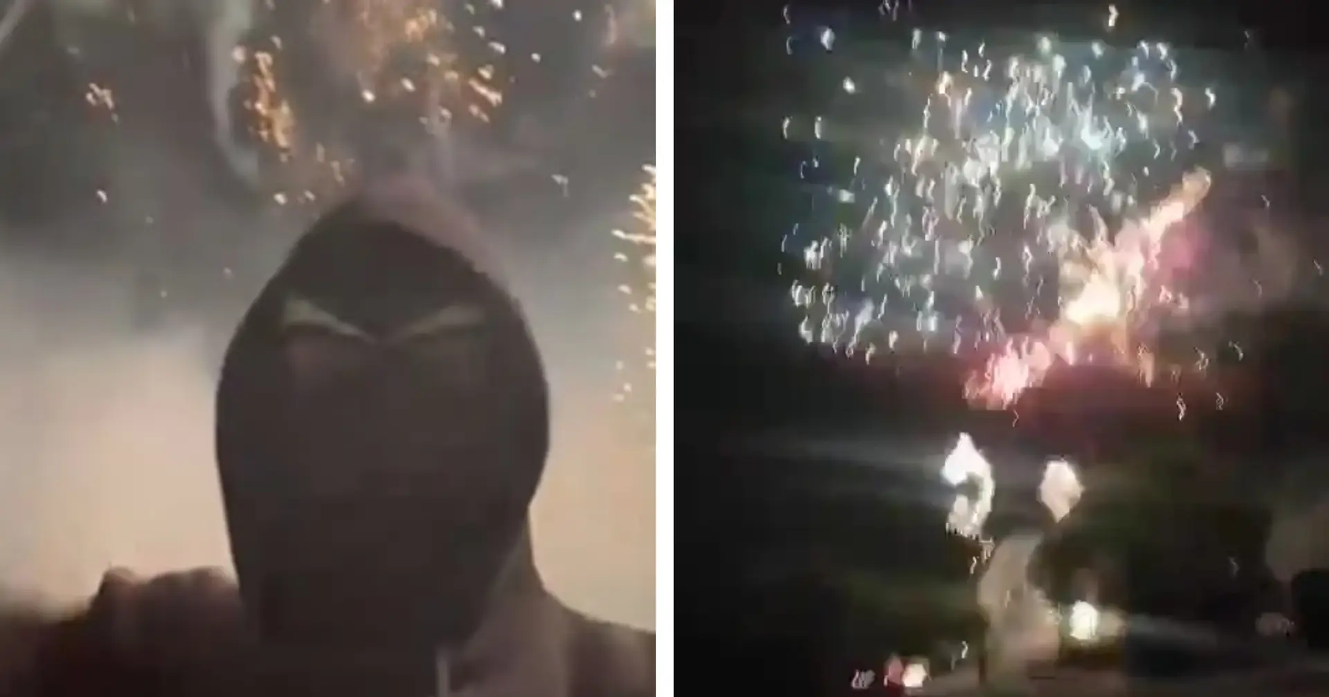 Arsenal ultras set off fireworks outside of Man City's hotel — but the move backfires