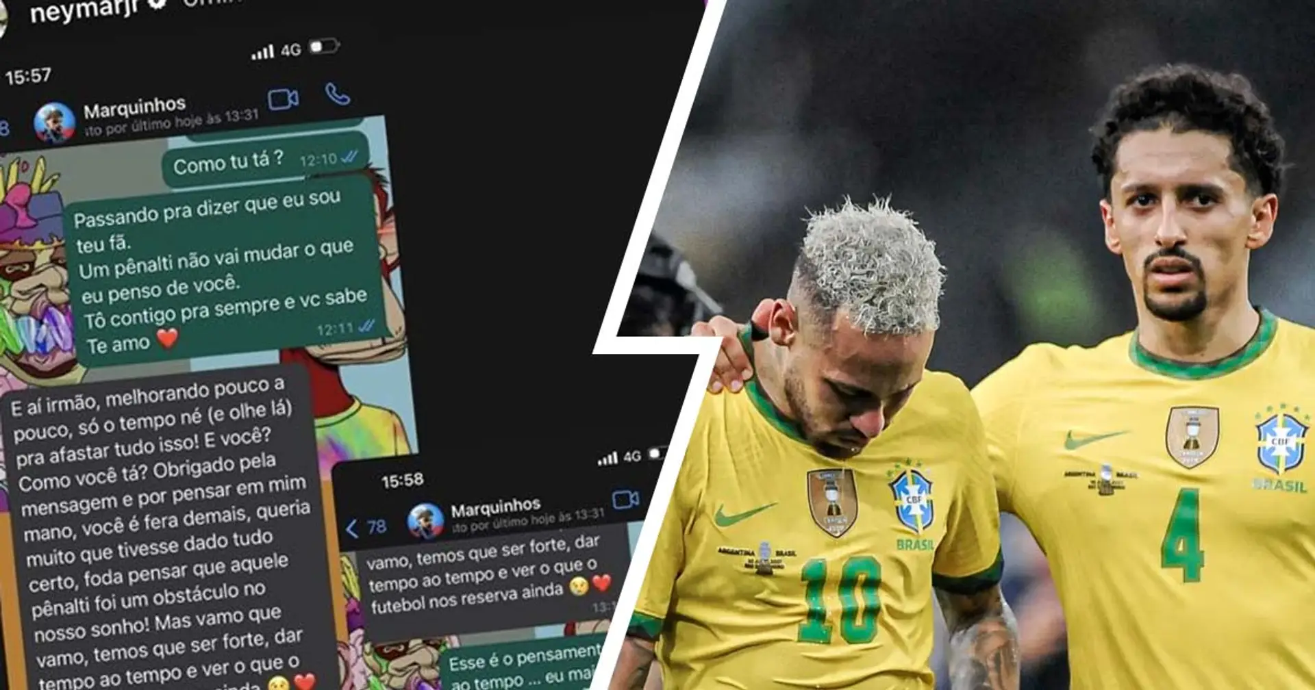 "Reste fort", Neymar et Marquinhos se réconfortent sur Instagram après l'élimination du Brésil