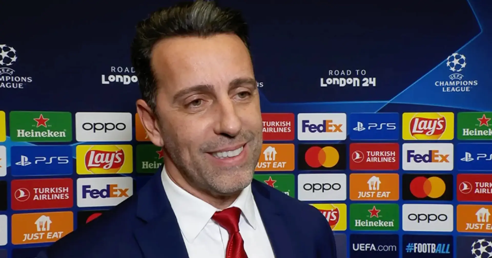 'We're playing at our best at the moment': Edu looking to make things right after Bayern draw