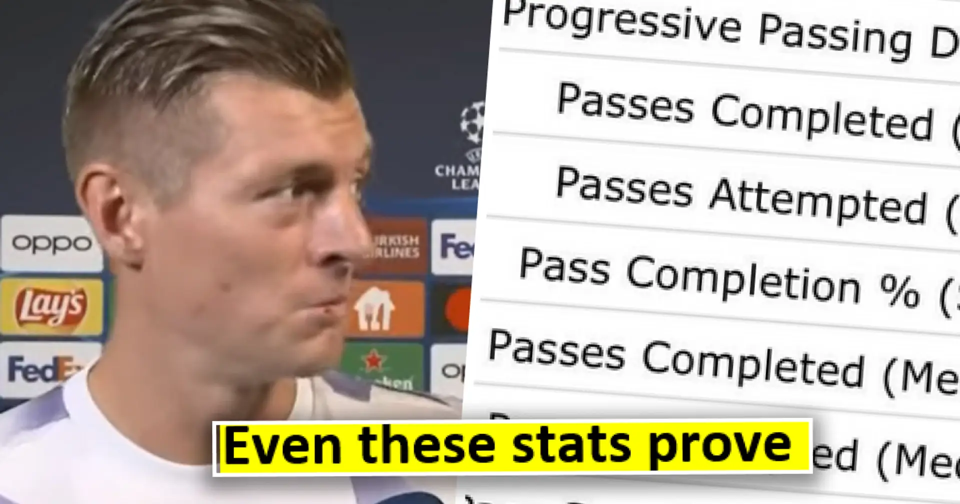 'No es humano': las estadísticas de pases de Toni Kroos dejan a los fanáticos completamente incrédulos