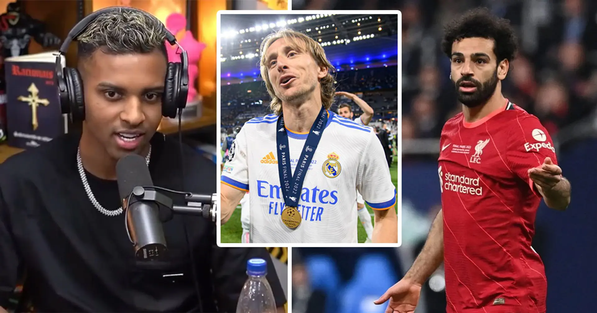"Nächstes Mal versuche es wieder": Rodrygo sagt, Luka Modric habe Mo Salah nach dem Sieg im CL-Finale brutal verspottet