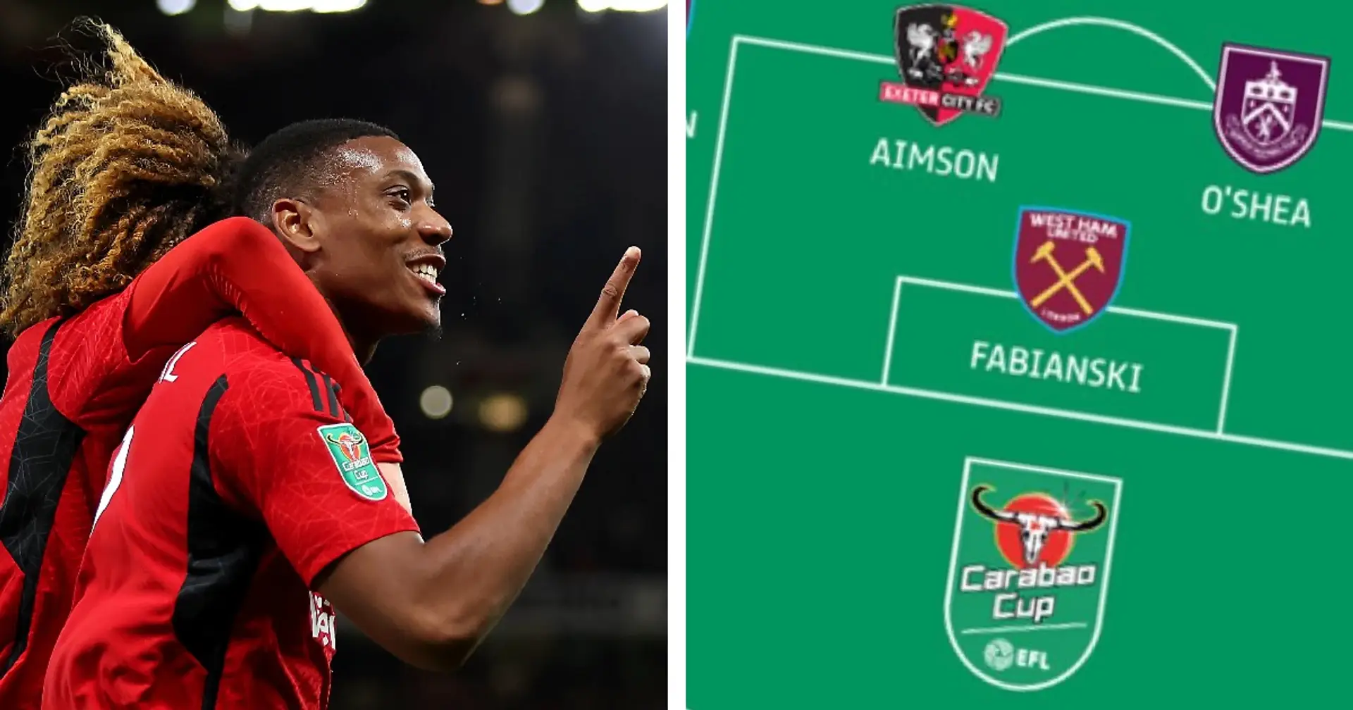 Two Man United players make Carabao Cup team of third round