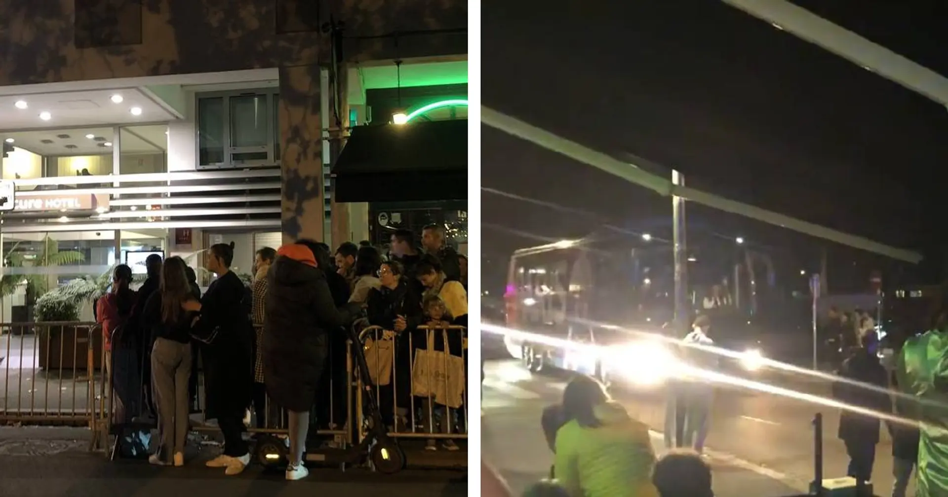 Les joueurs du PSG arrivent à leur hôtel à Lorient devant une centaine de fans (vidéo)