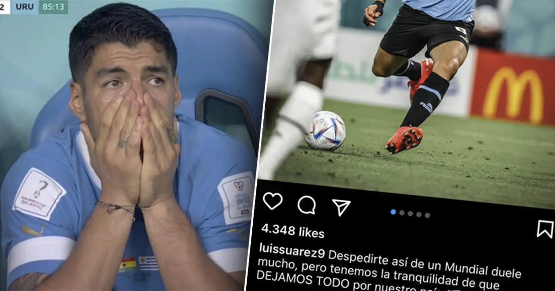 'We are not respected': Luis Suarez sends emotional message after World Cup elimination