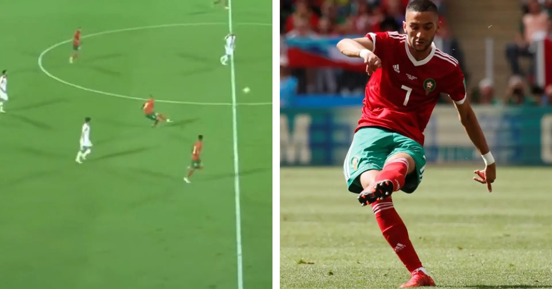 Ziyech scores stunner from halfway line for Morocco vs Georgia