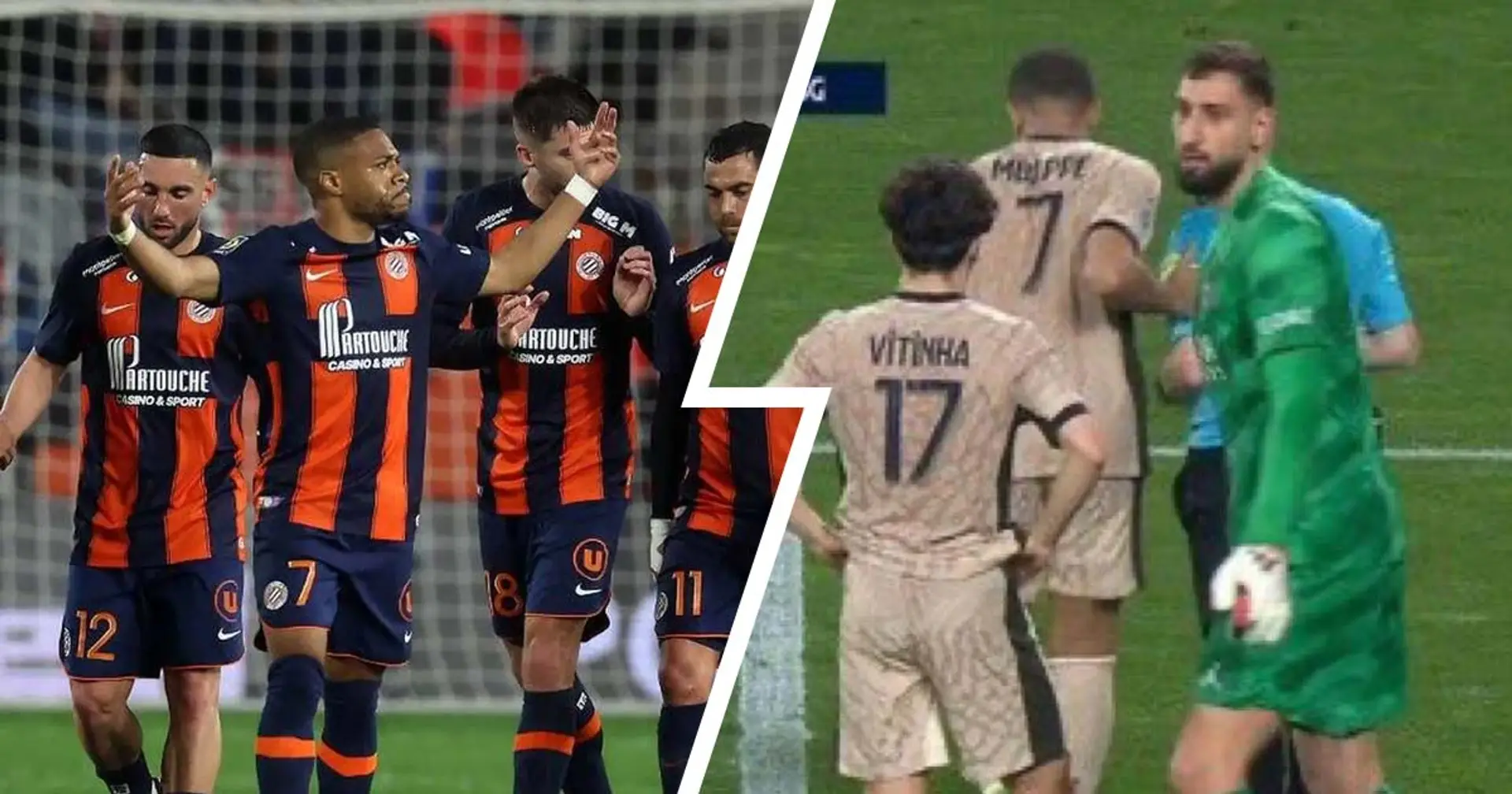 "Jamais de la vie y a pénalty", les fans du PSG crient au scandale sur la faute donnée par l'arbitre à Montpellier
