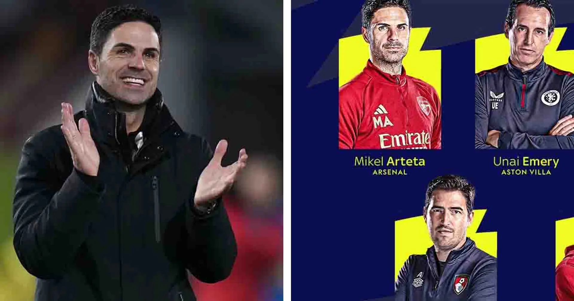 Mikel Arteta faces stiff competition from five managers in 2023/24 PL Manager of the Year award