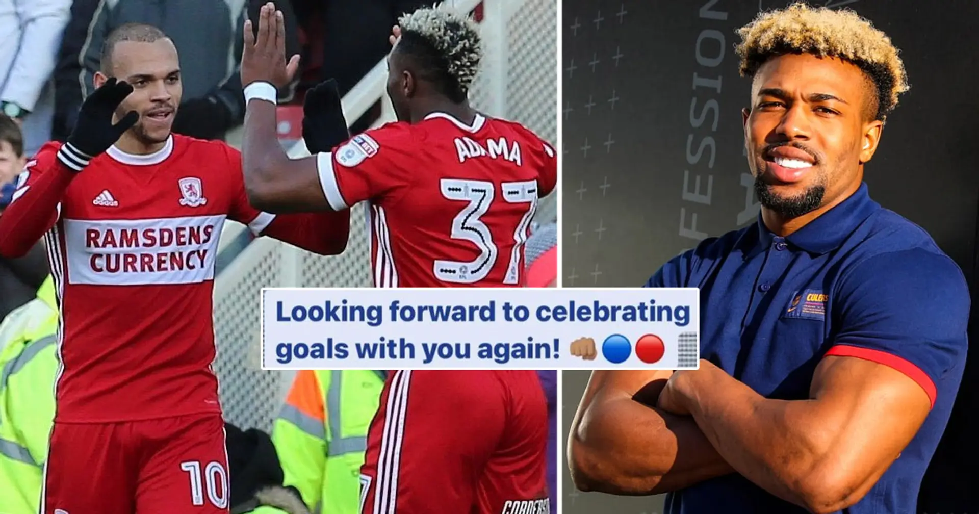 Braithwaite accueille son ancien coéquipier Adama au club en se remémorant l'ancien temps à Middlesbrough