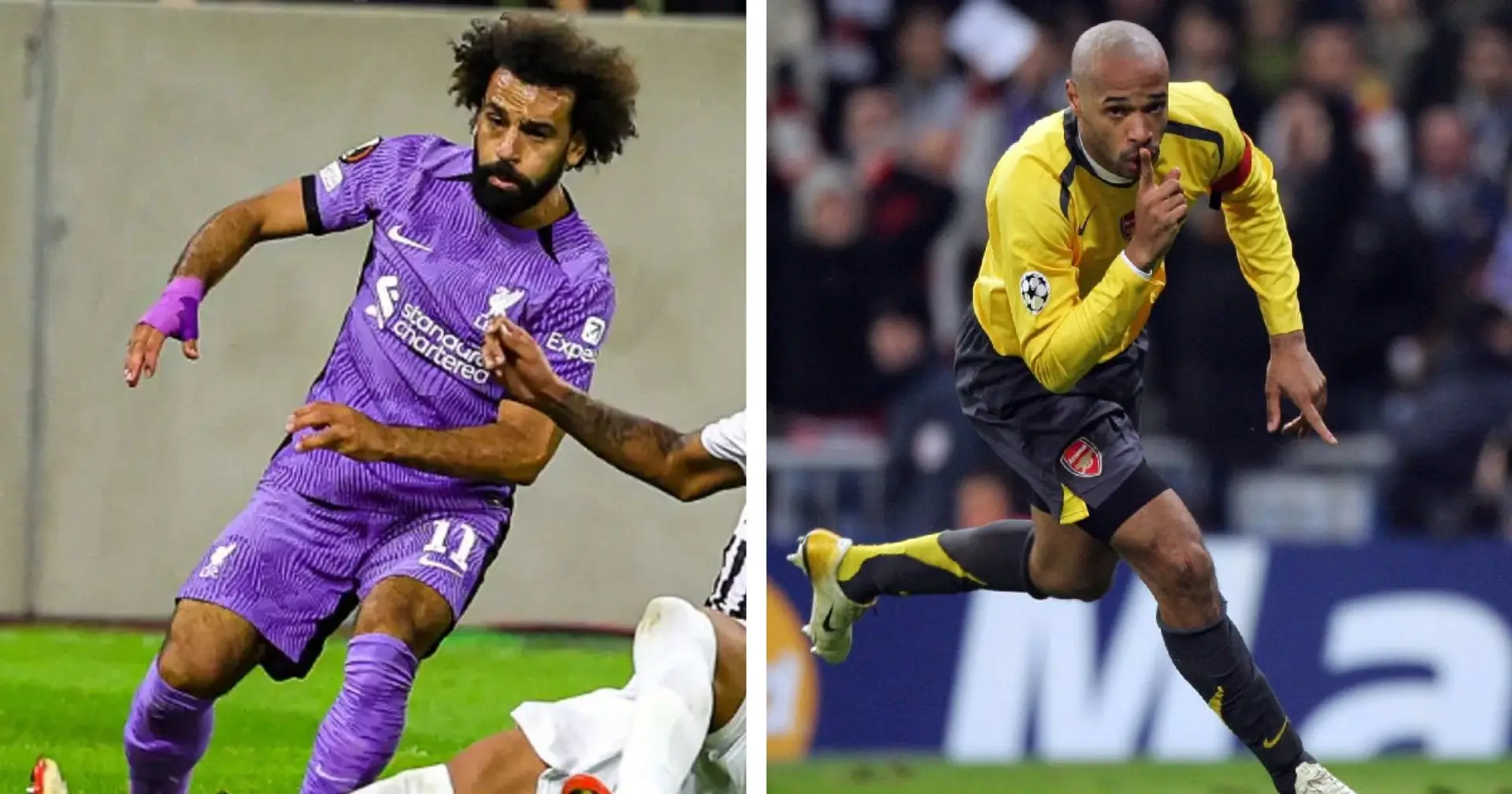 Salah equals Henry's record with goal vs LASK