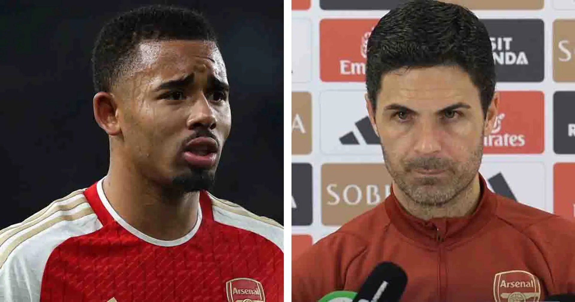 Arteta on Gabriel Jesus citing knee surgery needs: 'To play without pain in elite sport is very difficult'