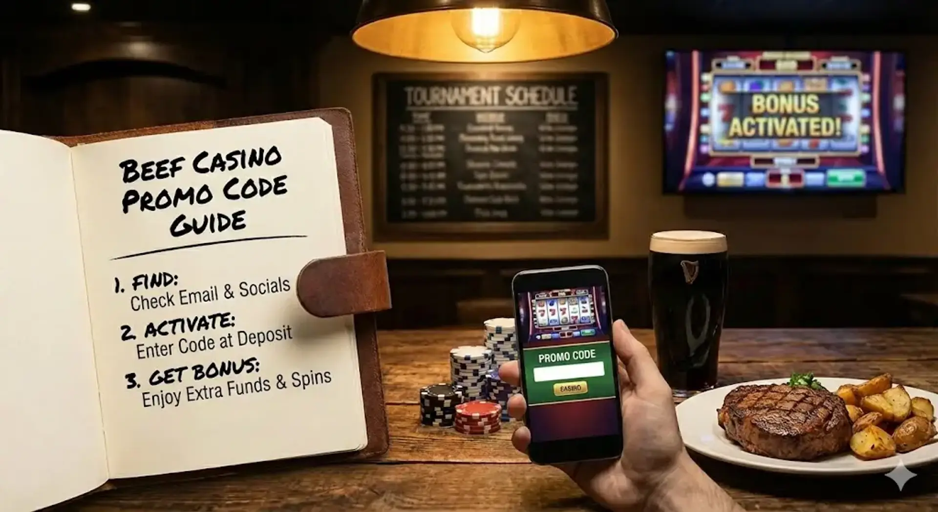 Screenshot der Monro Casino Bonusseite mit Code-Eingabefeld