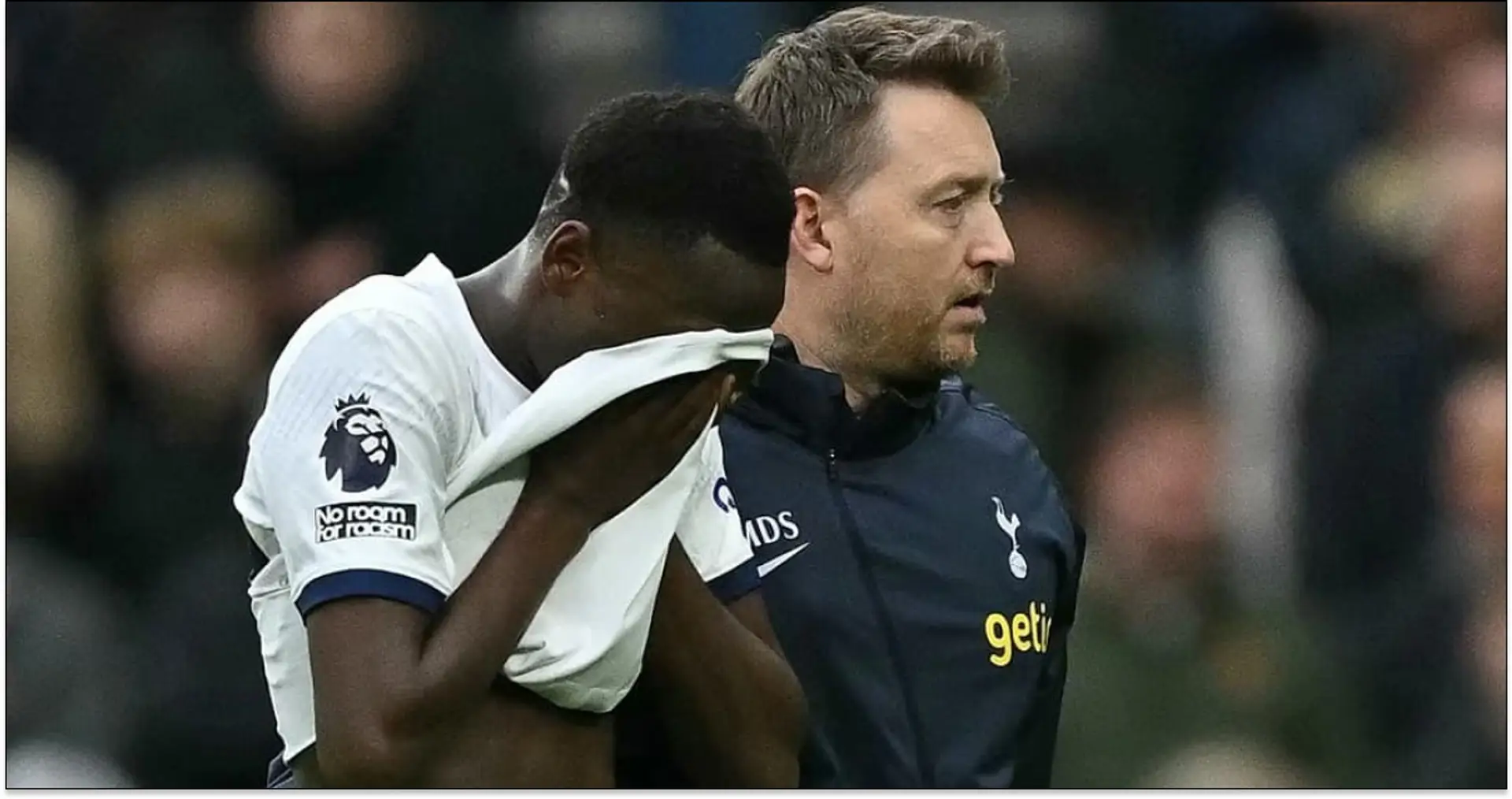 Spurs' Pape Matar Sarr leaves pitch in tears after injury — then sends message to fans on Twitter