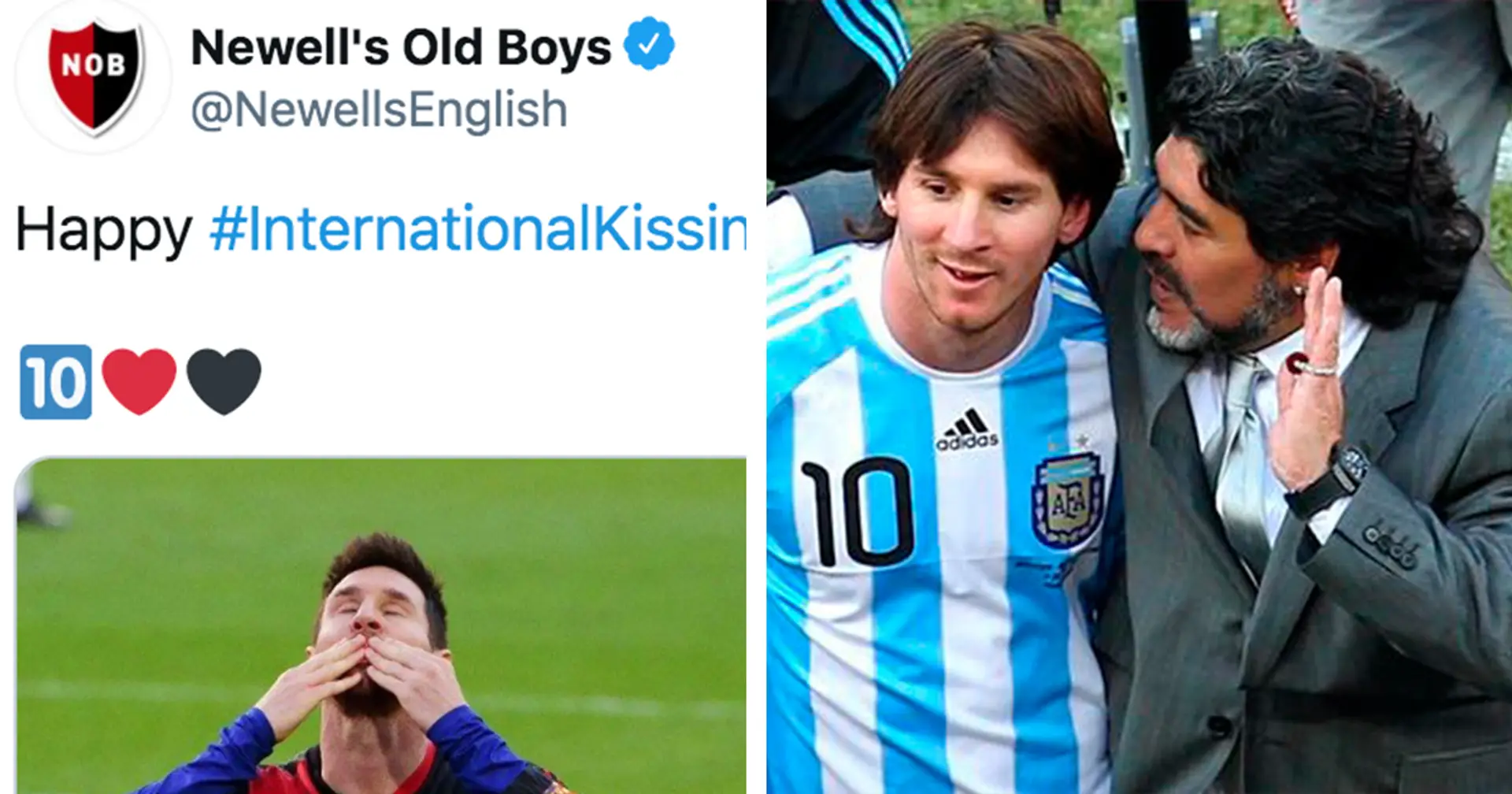 Messi's boyhood club come up with very special International Kissing Day greeting – Cules will love that